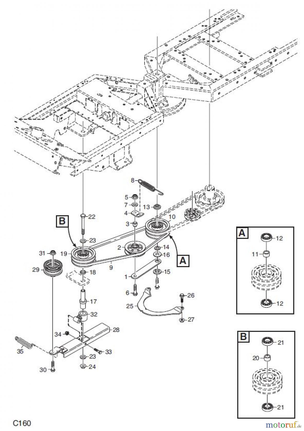 Global Garden Products GGP Frontmäher XK_XK4 SERIES 2007 XK 16- XK4 160HD, NEBENATNRIEB 4WD