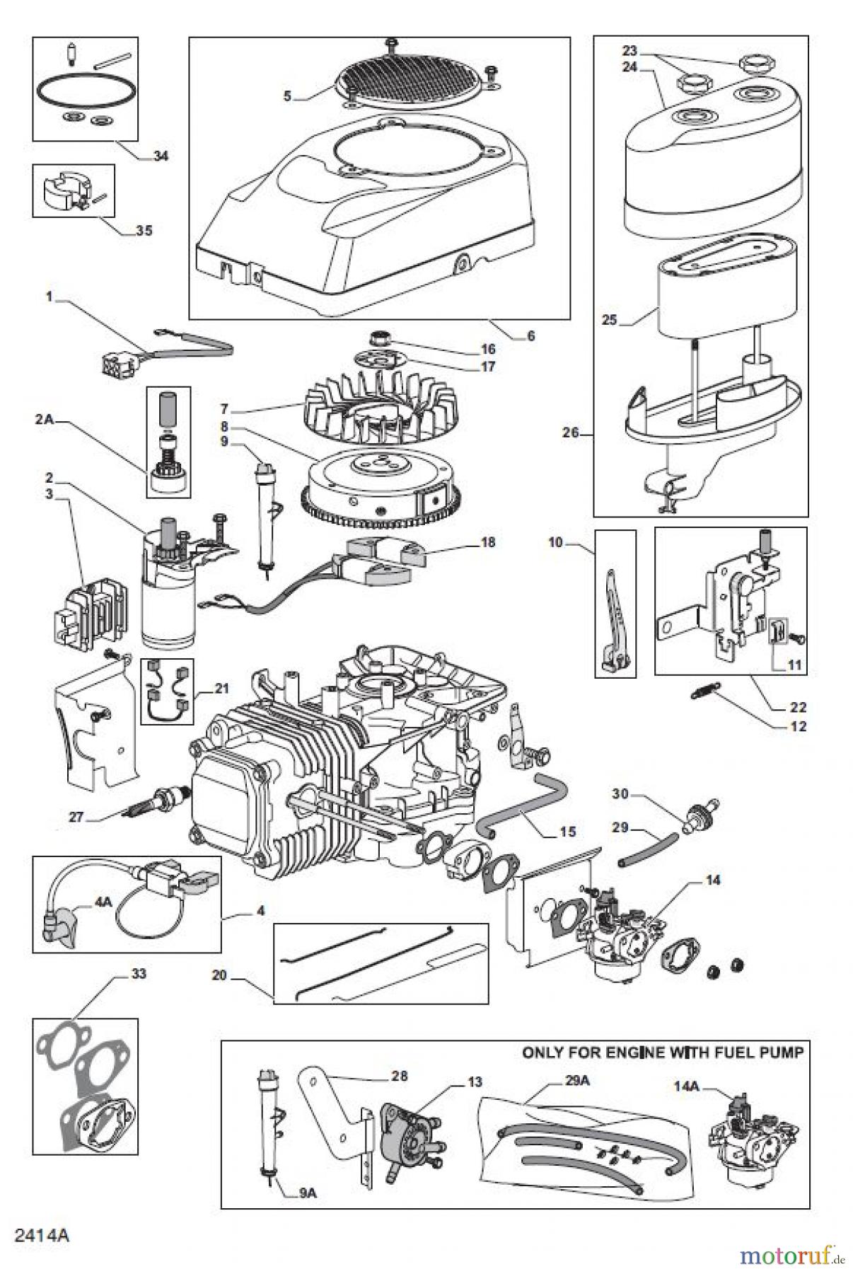  Global Garden Products GGP Frontmäher XK_XK4 SERIES 2010 GGP-MOTOR WM 14 (432 cc)