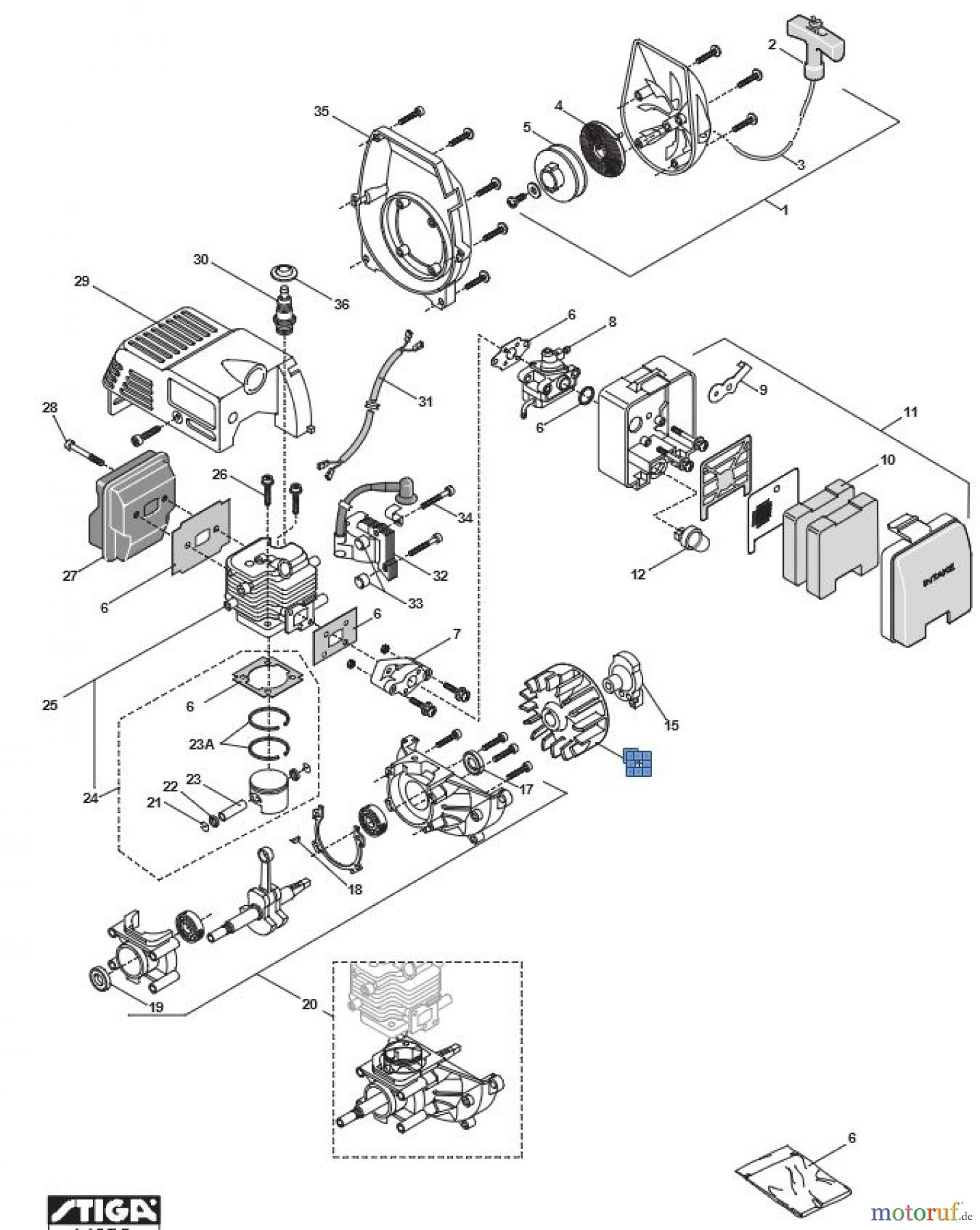  Stiga Motorsensen, Trimmer Baujahr 2007 2007 SB 22 ST 210- SB 22 Engine