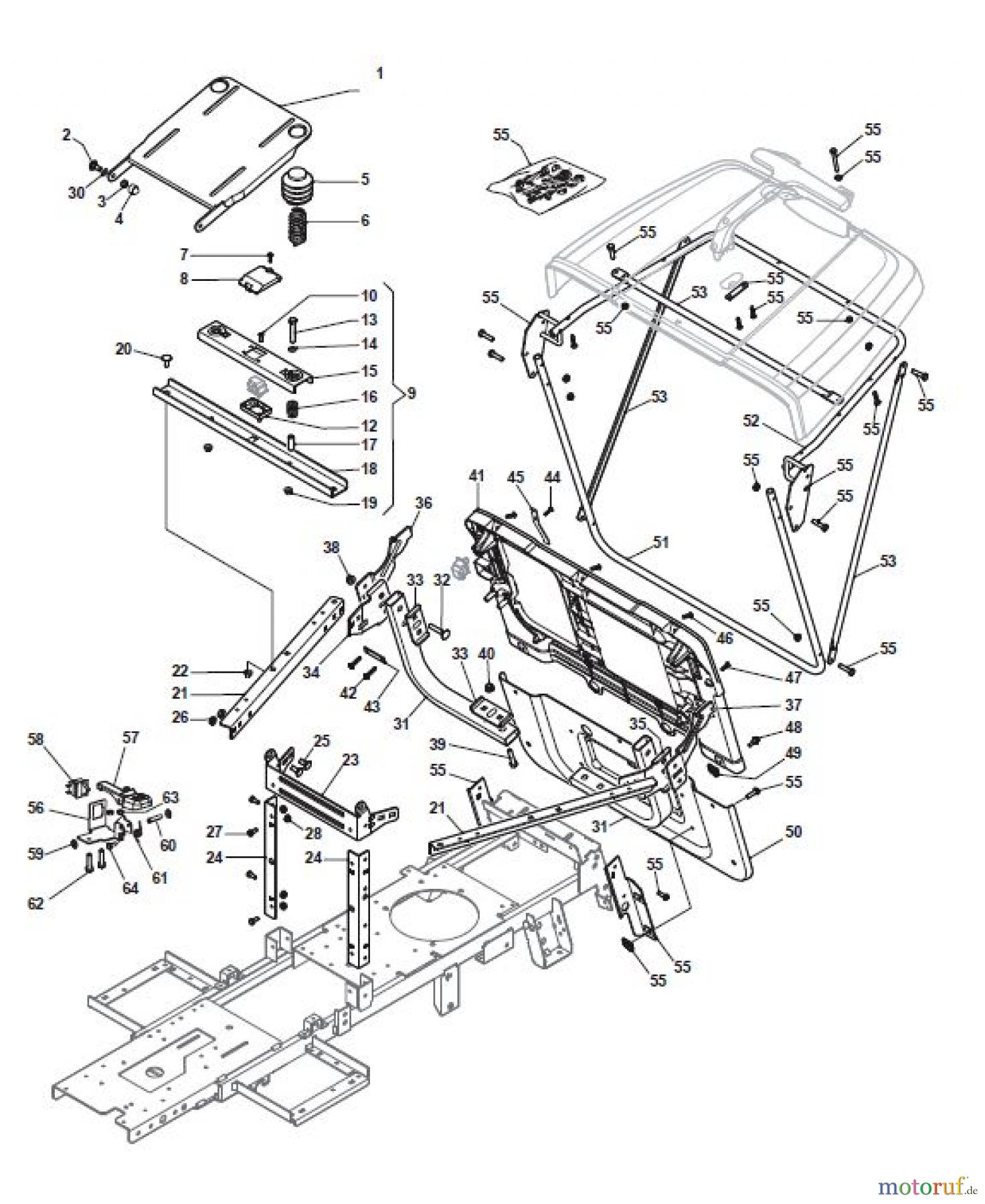 Global Garden Products GGP Aufsitzmäher Rider 66cm 2017 MJ 66 4E Chassis