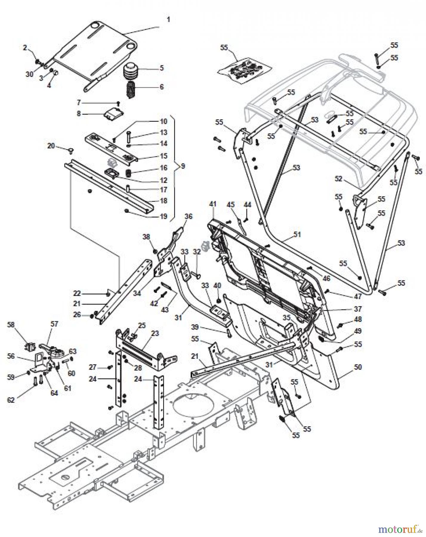 Global Garden Products GGP Aufsitzmäher Rider 66cm 2017 MJ 66 4M Chassis