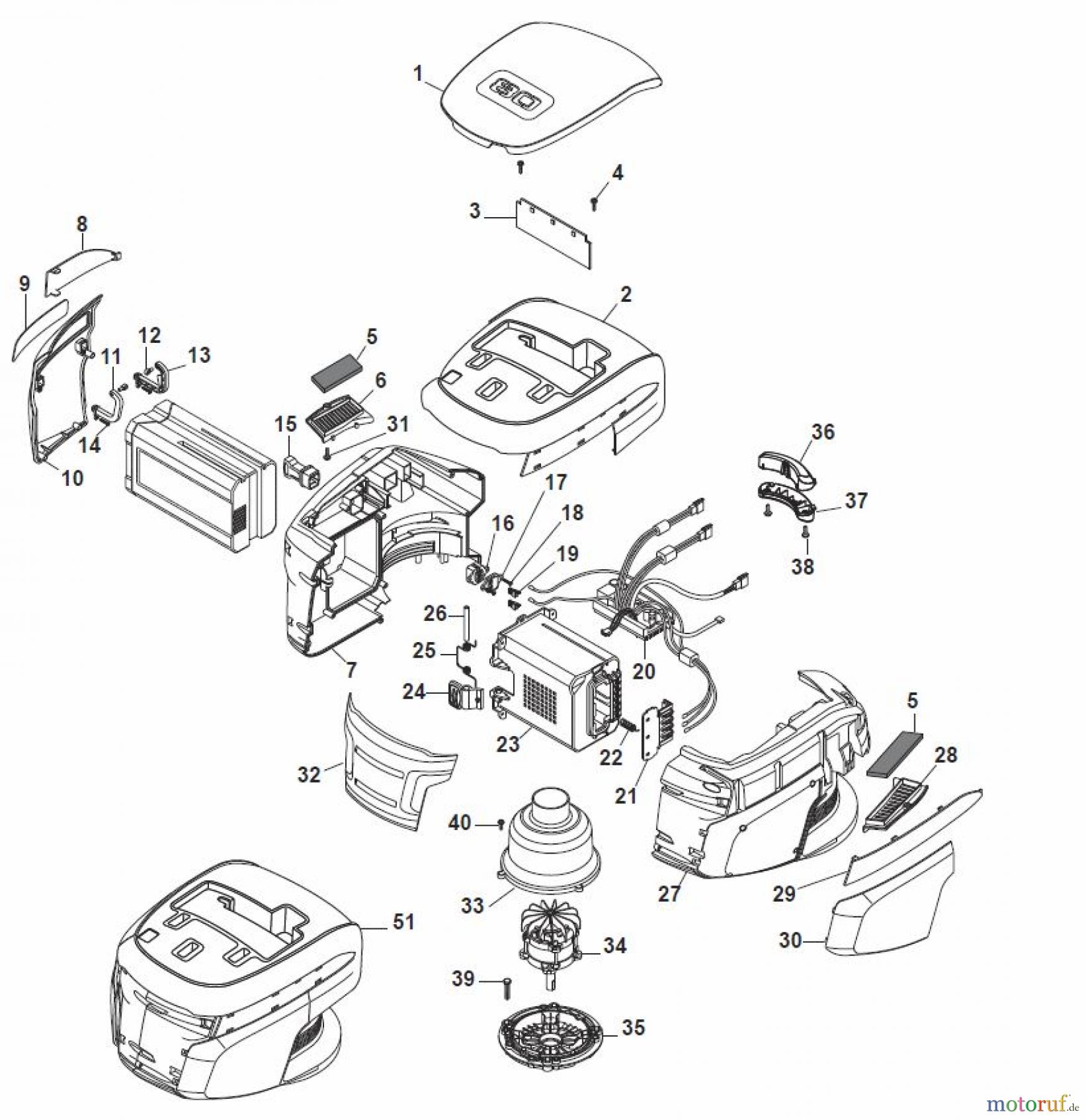 Global Garden Products GGP Rasenmäher Baujahr 2017 Akku 2017 Mit Antrieb CR-CS 430 WS Li 80 Battery Motor Ass.y Version 1