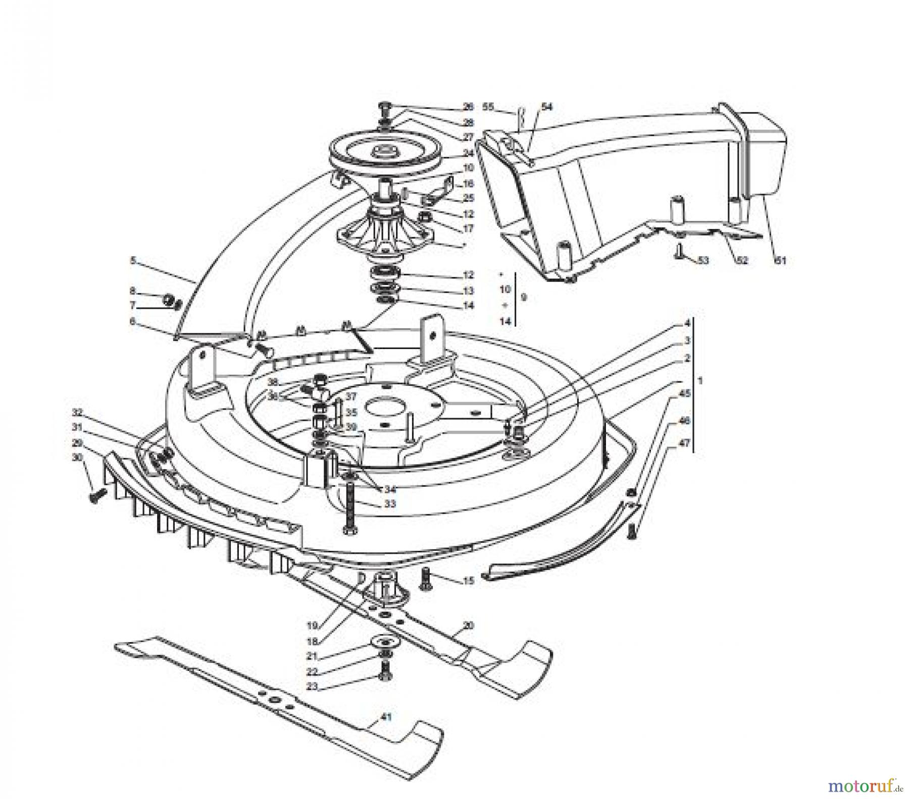  Global Garden Products GGP Aufsitzmäher Rider 72cm 2017 F 72 FL Hydro Cutting Plate