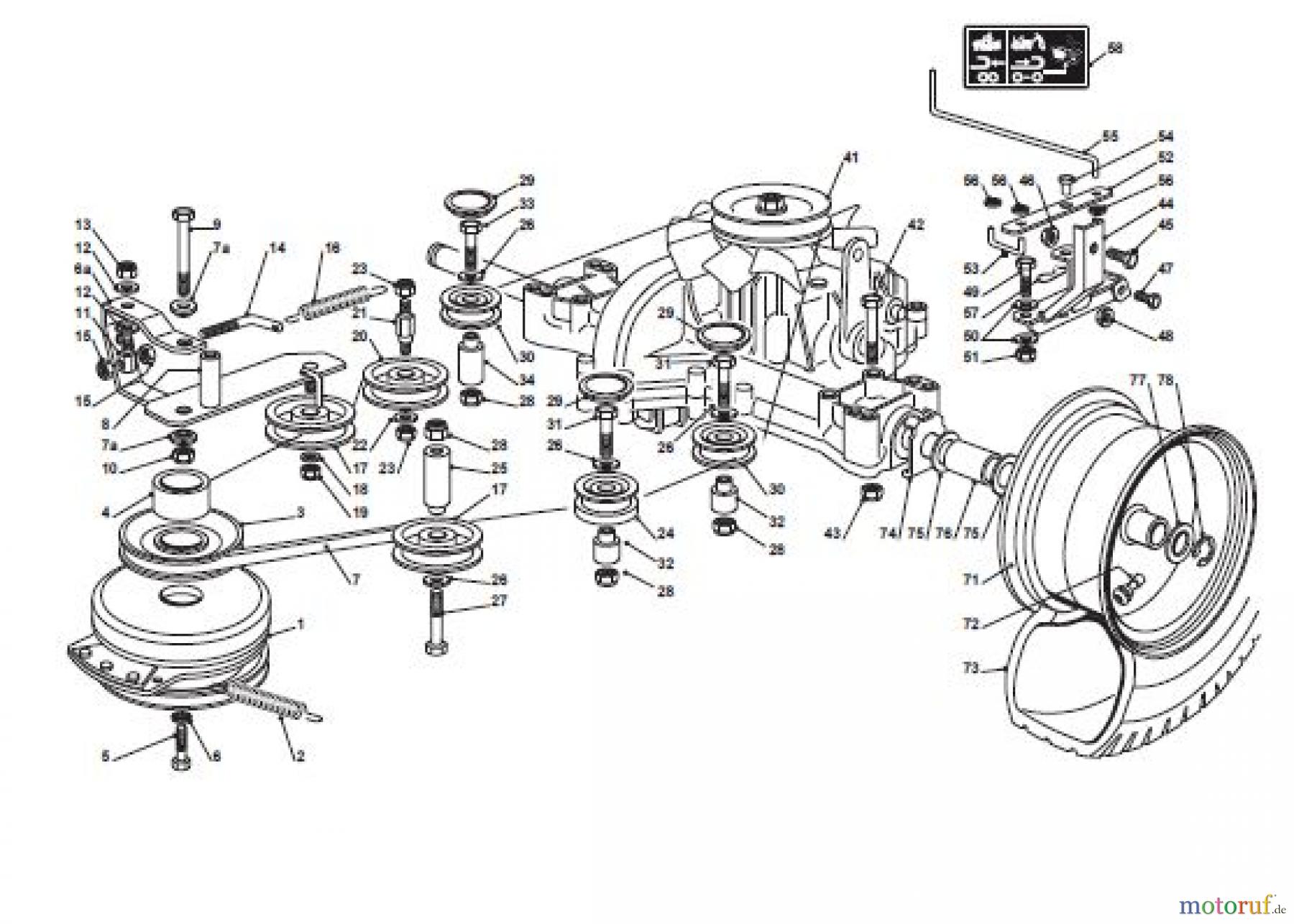 Global Garden Products GGP Aufsitzmäher Sammler Cellecting Pro 2017 TH4S 122 Hydro Transmission Ass.Y