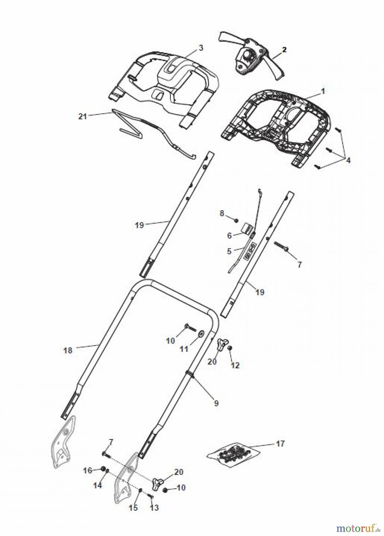  Global Garden Products GGP Rasenmäher Baujahr 2017 Akku 2017 Mit Antrieb CR-CS 480 WS Li 80 - CR-CS 480 WSQ Li 80 Handle