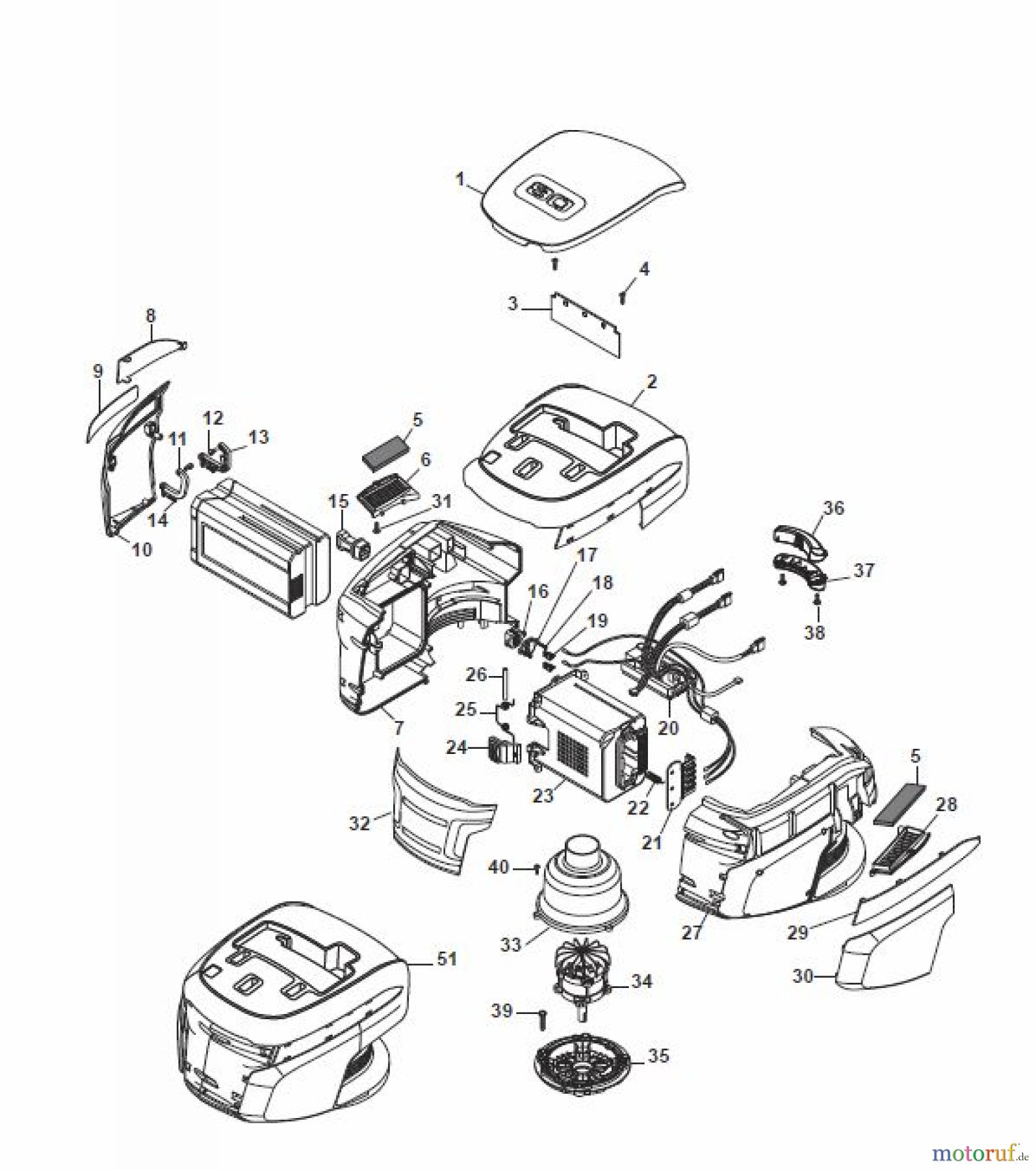 Global Garden Products GGP Rasenmäher Baujahr 2017 Akku 2017 Mit Antrieb MCS 470 TRQ Li 80 Battery Motor Ass.y