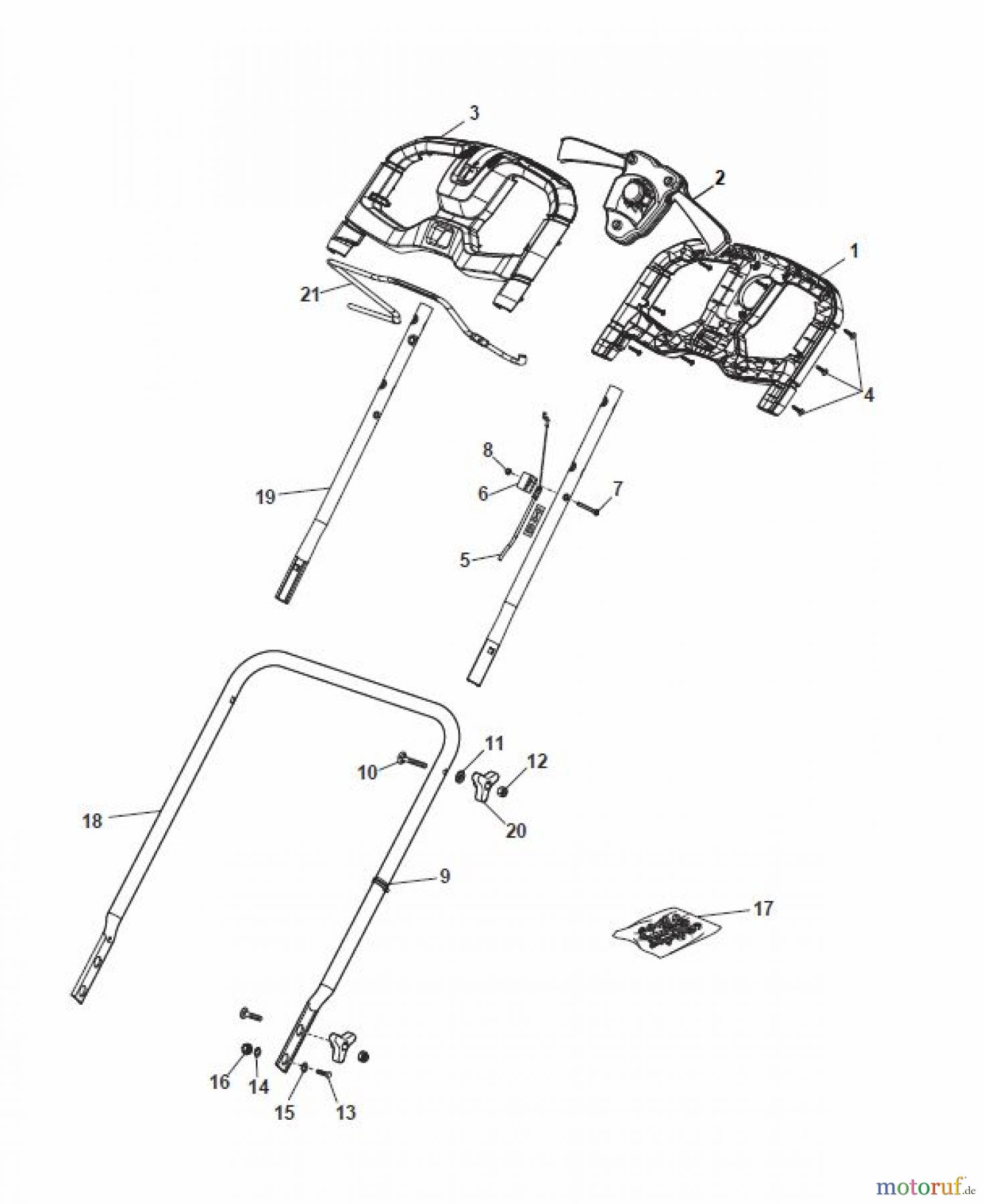  Global Garden Products GGP Rasenmäher Baujahr 2017 Akku 2017 Mit Antrieb MP1 500 SQ Li 80 Handle