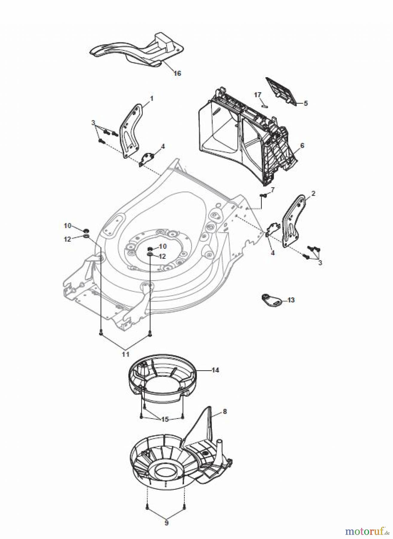 Global Garden Products GGP Rasenmäher Baujahr 2017 Akku 2017 Mit Antrieb MP1 500 SQ Li 80 Protection, Belt