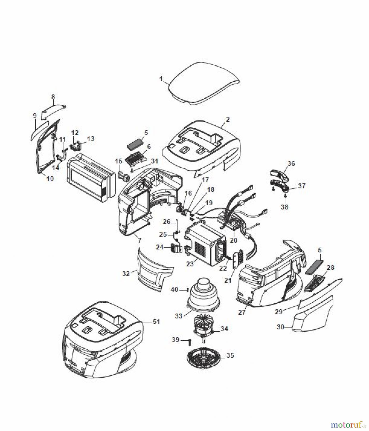  Global Garden Products GGP Rasenmäher Baujahr 2017 Akku 2017 Mit Antrieb MP1 500 WSQ Li 80 Battery Motor Ass.y