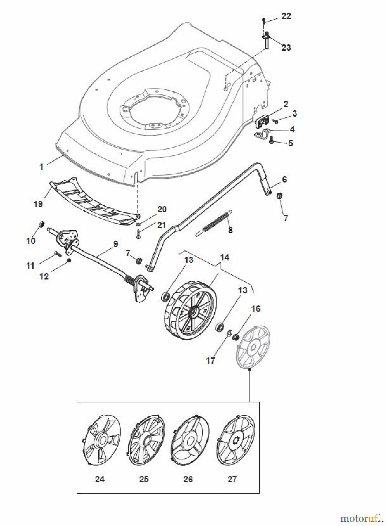 Global Garden Products GGP Rasenmäher Baujahr 2017 Akku 2017 Mit Antrieb NTL 480 TR-R Li 80 Deck And Height Adjusting