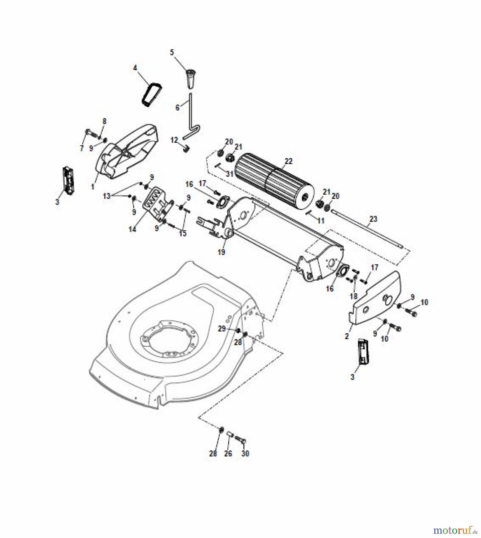  Global Garden Products GGP Rasenmäher Baujahr 2017 Akku 2017 Mit Antrieb NTL 480 TR-R Li 80 Ass.Y Roller