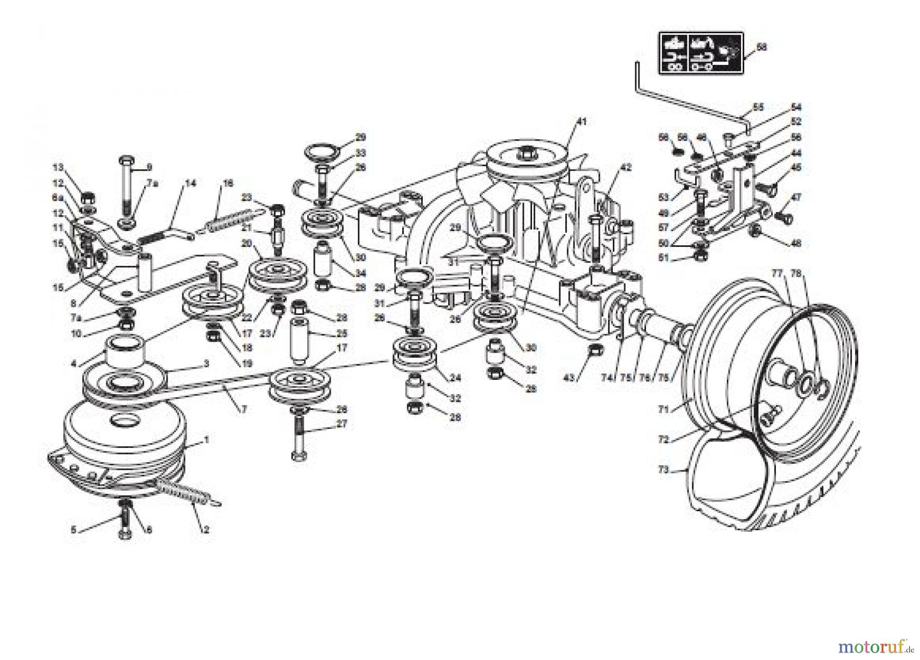 Global Garden Products GGP Aufsitzmäher Sammler Cellecting Pro 2017 TH4Y 102 Hydro Transmission Ass.Y