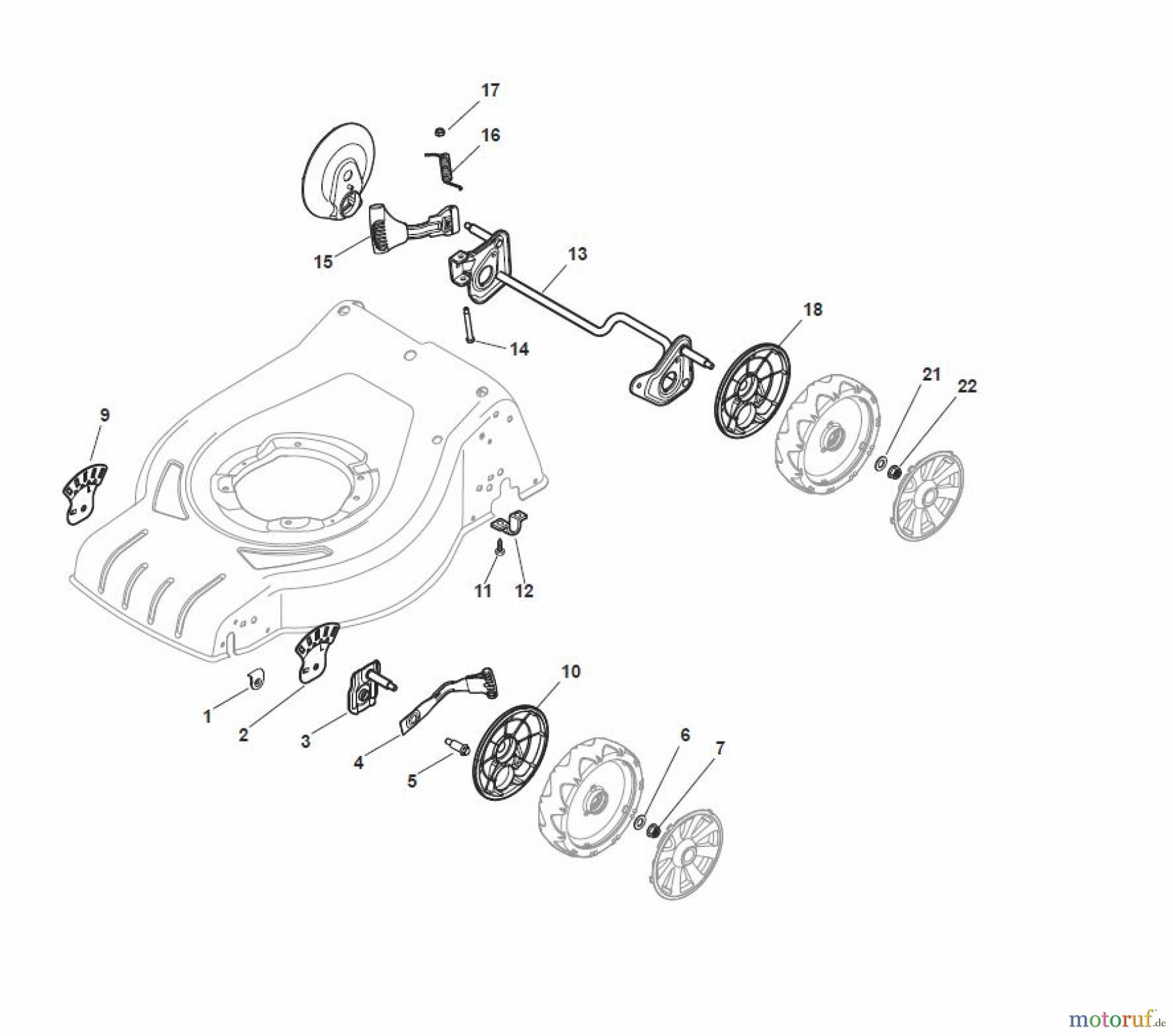  Global Garden Products GGP Rasenmäher Baujahr 2017 Benzin Mit Antrieb 2017 CR-CS 434 S Height Adjusting
