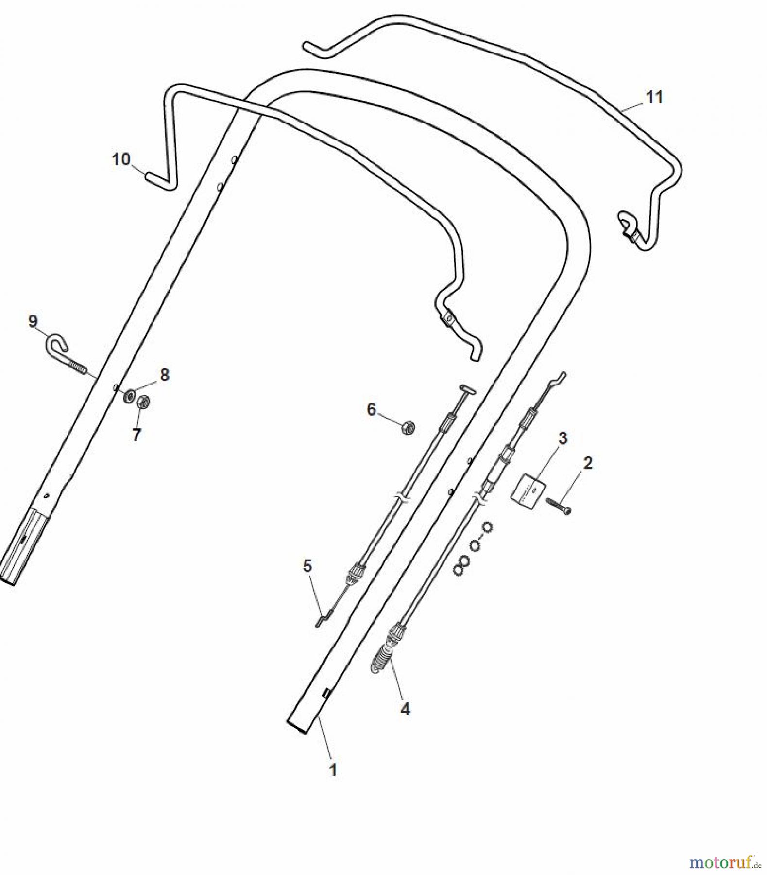 Global Garden Products GGP Rasenmäher Baujahr 2017 Benzin Mit Antrieb 2017 CR-CS 434 WS Handle, Upper Part