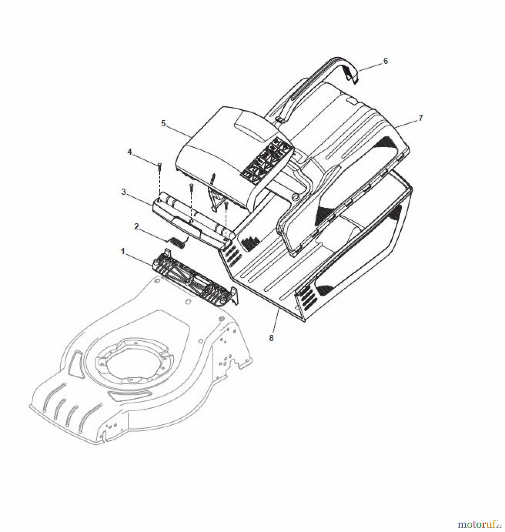 Global Garden Products GGP Rasenmäher Baujahr 2017 Benzin Mit Antrieb 2017 CR-CS 484 WS - CR-CS 484 WSQ Fangsack