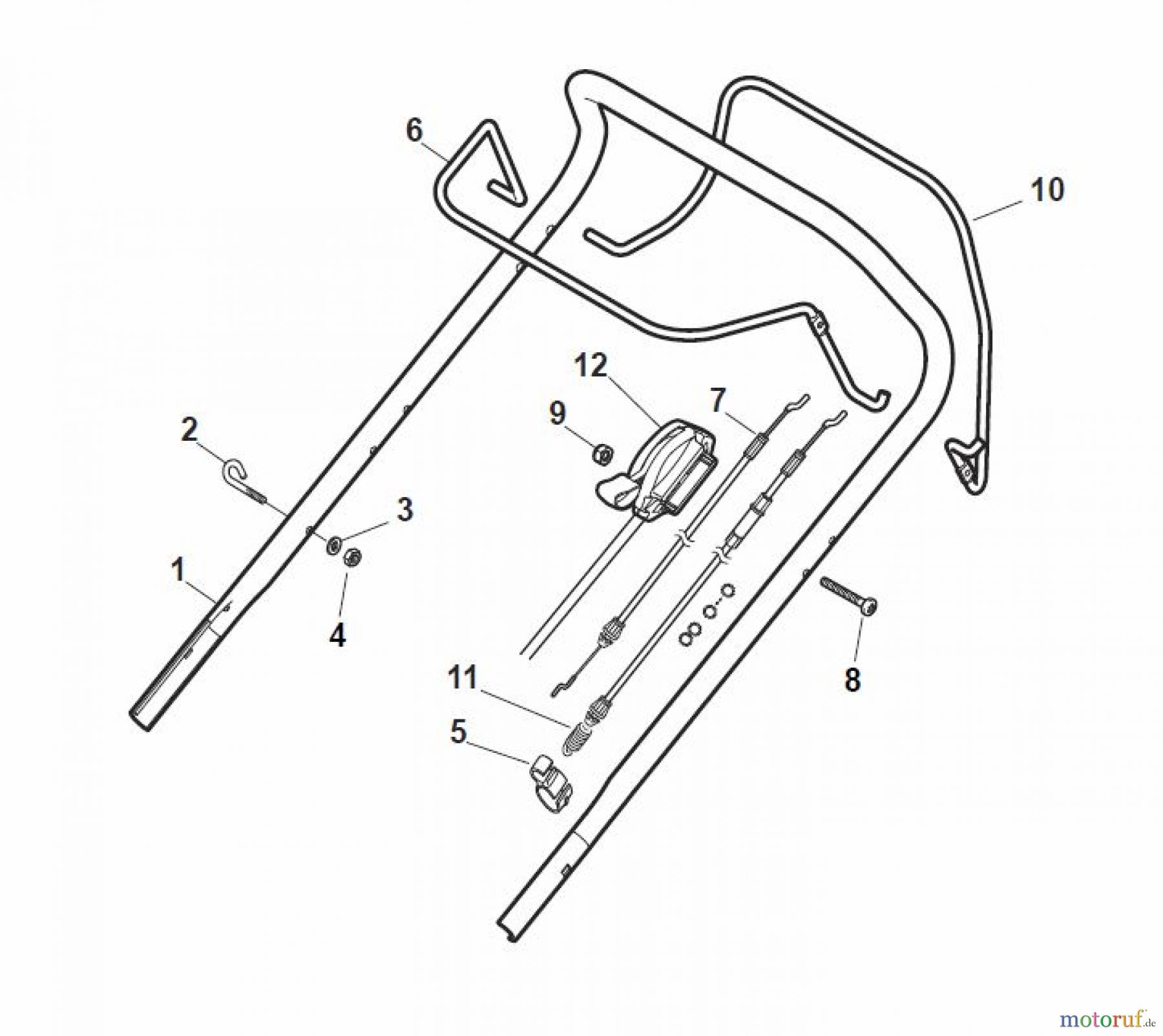 Global Garden Products GGP Rasenmäher Baujahr 2017 Benzin Mit Antrieb 2017 CRL-CSL 484 S - CRL-CSL 484 SQ Handle, Upper Part