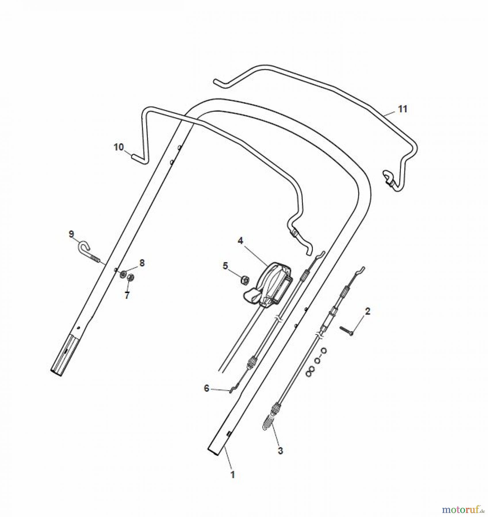 Global Garden Products GGP Rasenmäher Baujahr 2017 Benzin Mit Antrieb 2017 CRL-CSL 484 S - CRL-CSL 484 SQ Handle, Upper Part