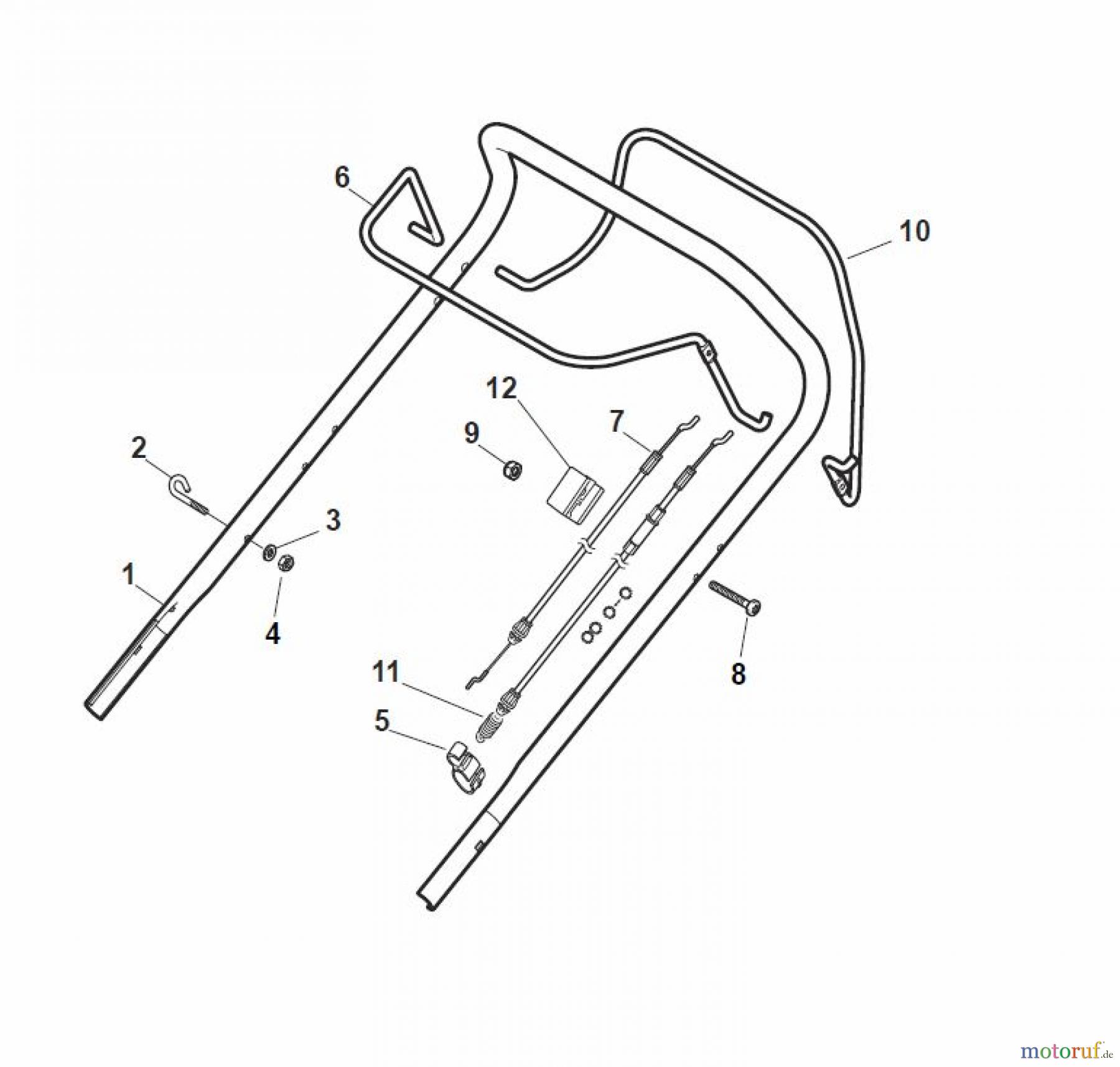 Global Garden Products GGP Rasenmäher Baujahr 2017 Benzin Mit Antrieb 2017 CRL-CSL 484 SE - CRL-CSL 484 SQE Handle, Upper Part