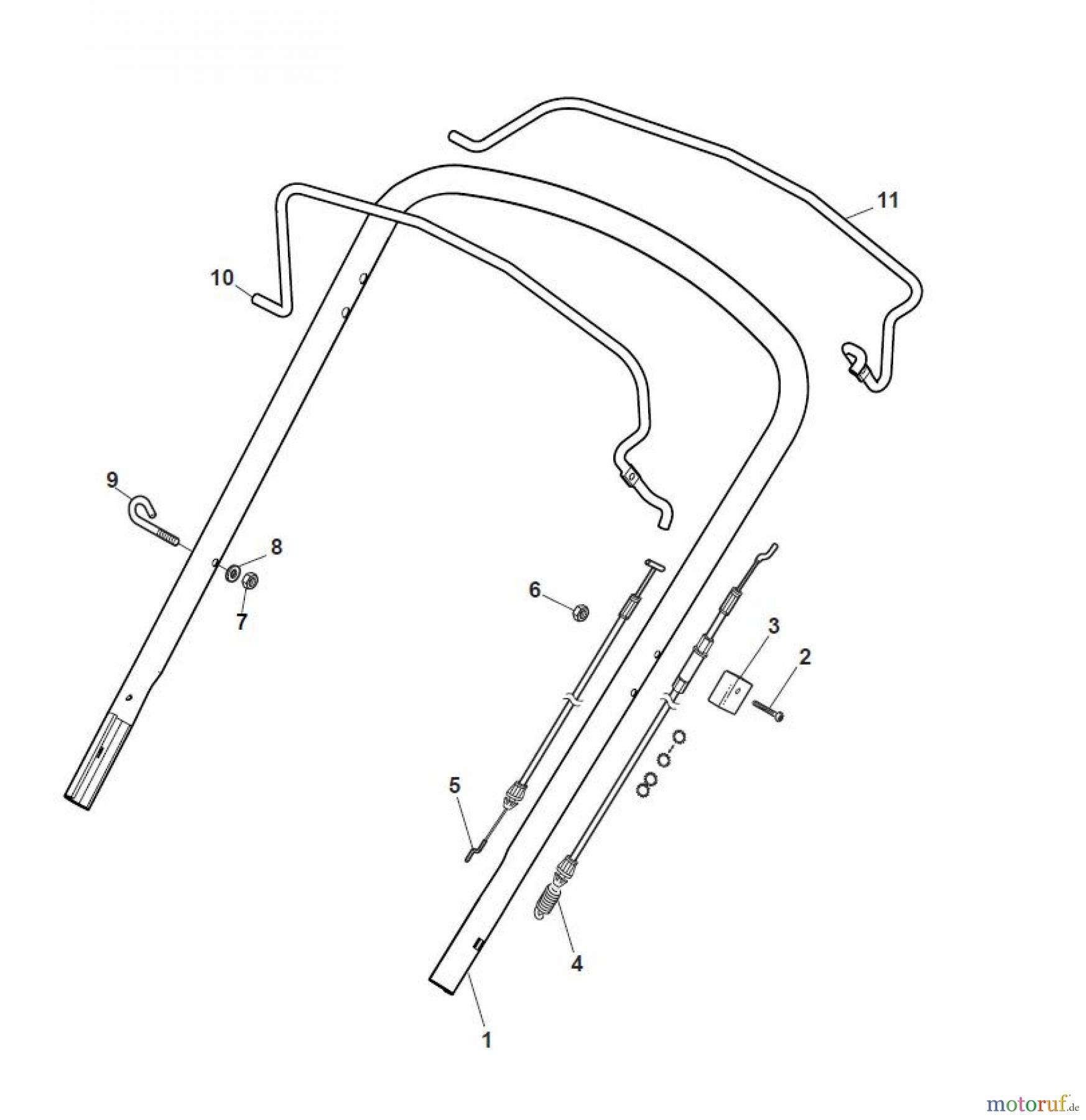 Global Garden Products GGP Rasenmäher Baujahr 2017 Benzin Mit Antrieb 2017 CRL-CSL 484 SE - CRL-CSL 484 SQE Handle, Upper Part