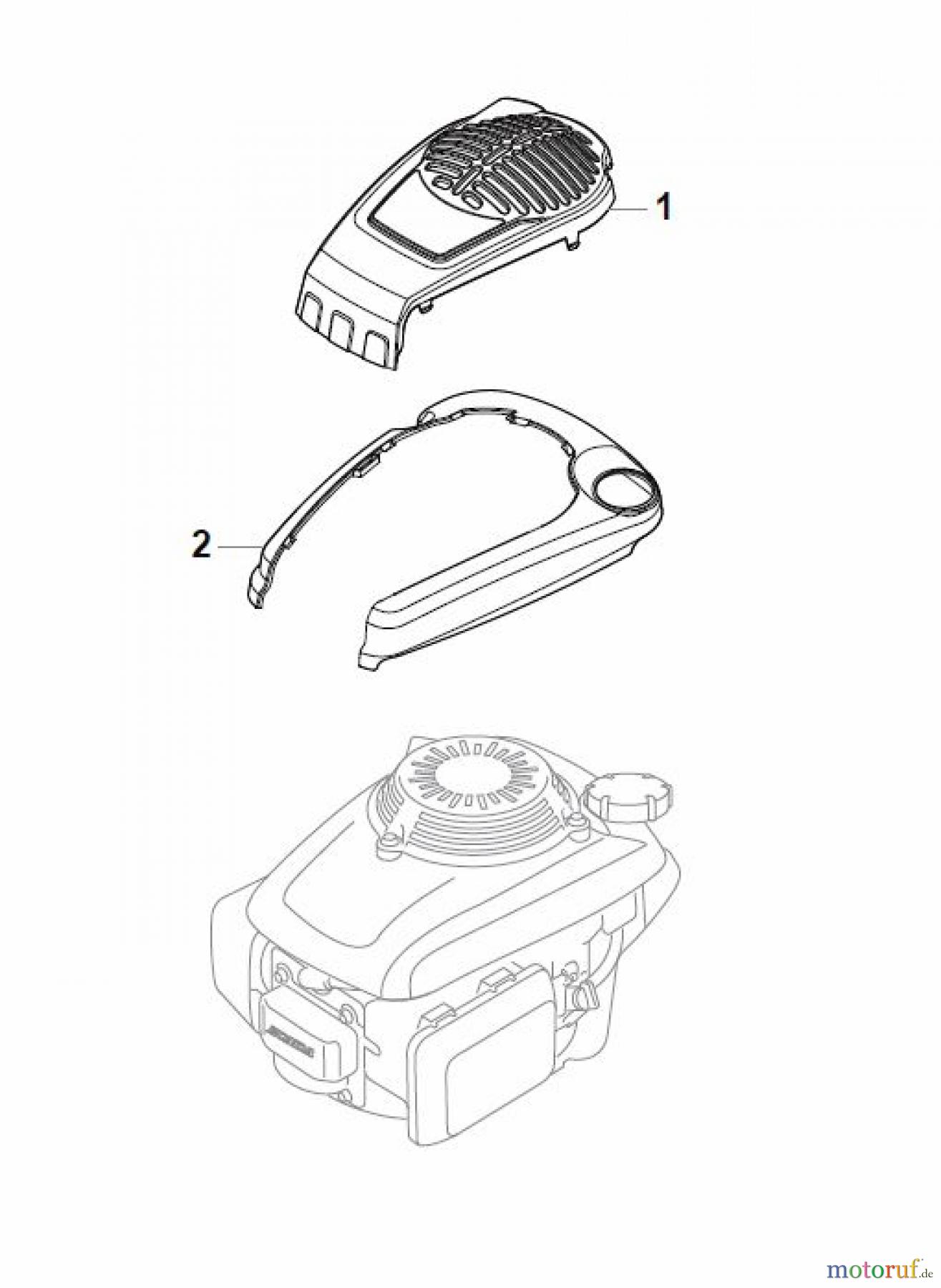 Global Garden Products GGP Rasenmäher Baujahr 2017 Benzin Mit Antrieb 2017 CRL-CSL 484 SE - CRL-CSL 484 SQE Honda Engine Cover