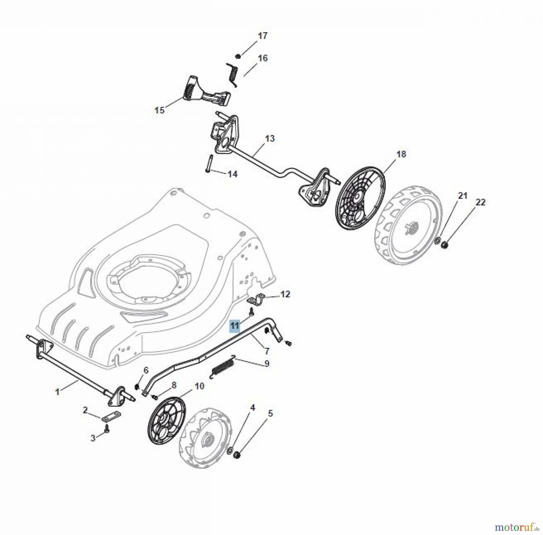 Global Garden Products GGP Rasenmäher Baujahr 2017 Benzin Mit Antrieb 2017 CRL-CSL 484 WSE - CRL-CSL 484 WSQE Height Adjusting