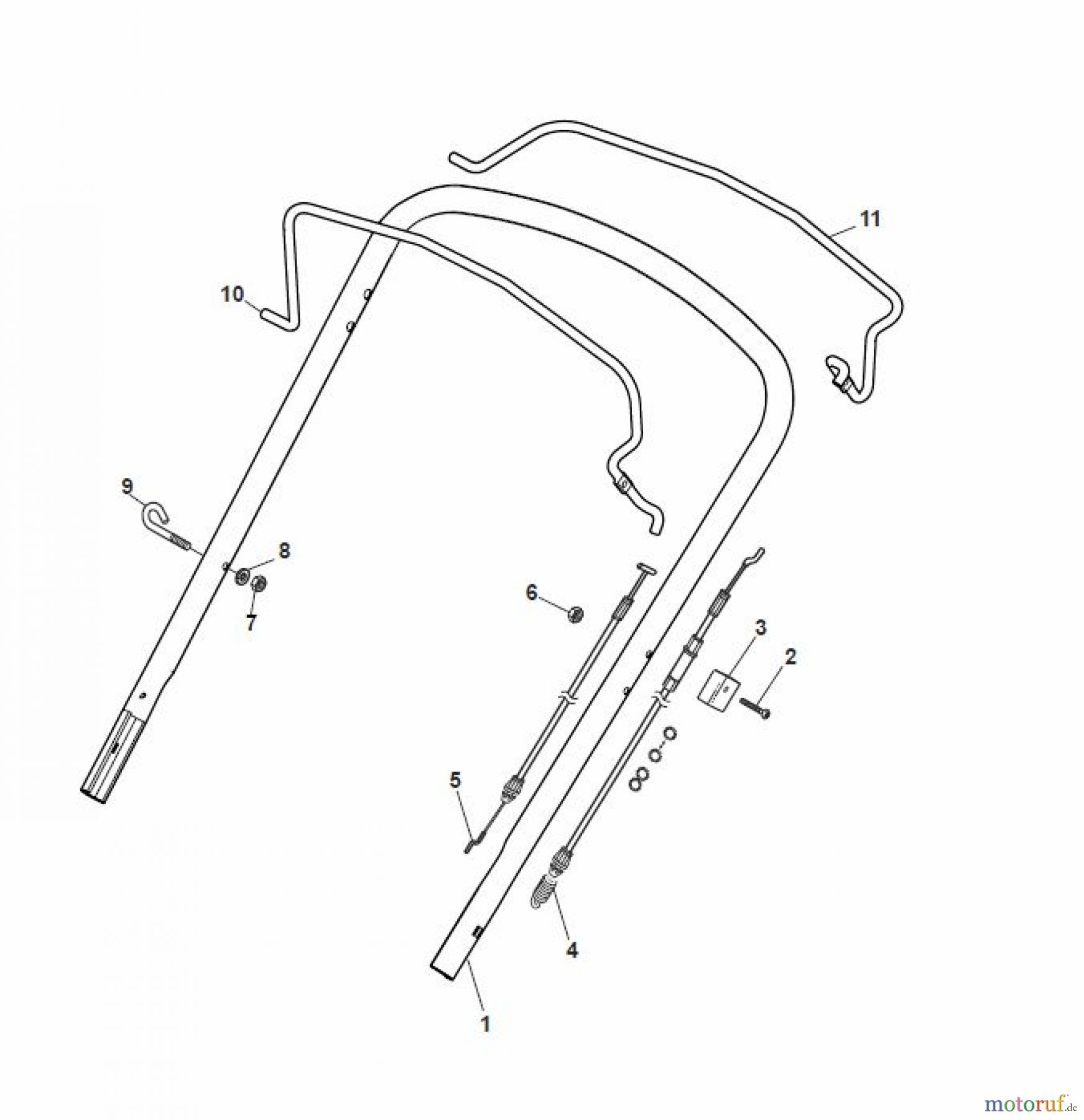 Global Garden Products GGP Rasenmäher Baujahr 2017 Benzin Mit Antrieb 2017 CRL-CSL 484 WSE - CRL-CSL 484 WSQE Handle, Upper Part