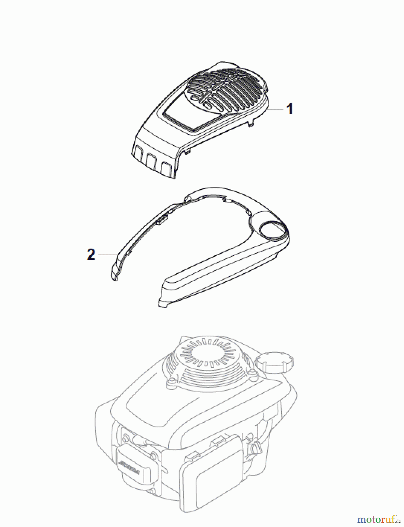 Global Garden Products GGP Rasenmäher Baujahr 2017 Benzin Mit Antrieb 2017 ES 414 TR Honda Engine Cover