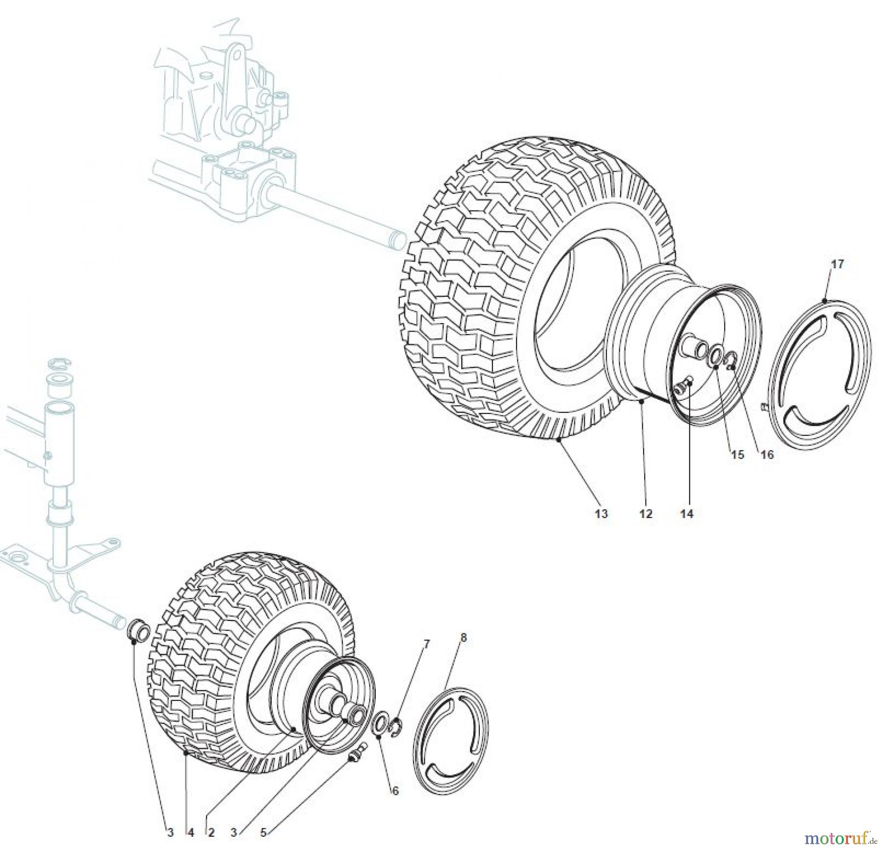 Global Garden Products GGP Aufsitzmäher Sammler Collecting 92cm 2017 NJA 92 Wheels