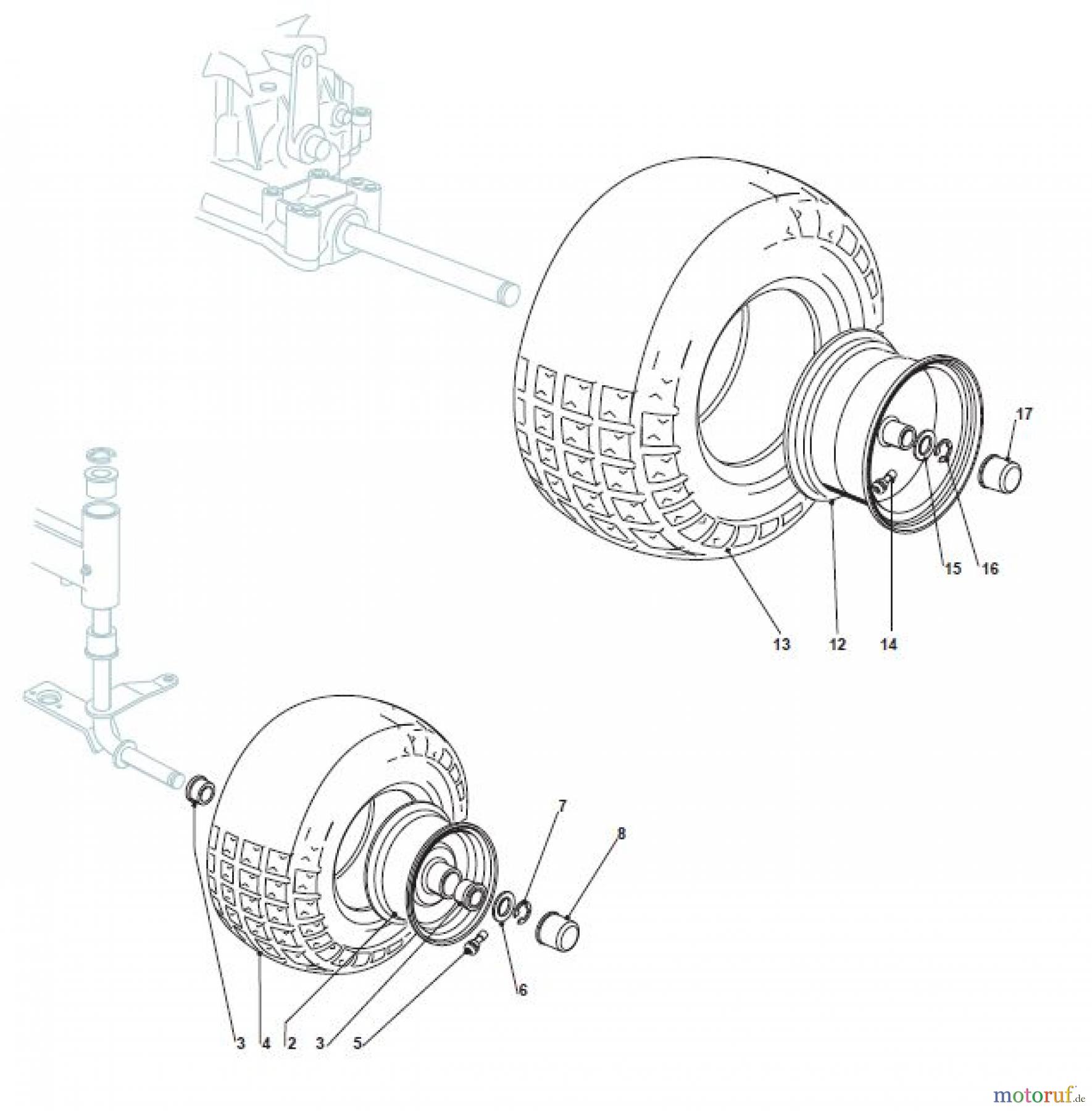 Global Garden Products GGP Aufsitzmäher Sammler Collecting 92cm 2017 NJA 92 Wheels