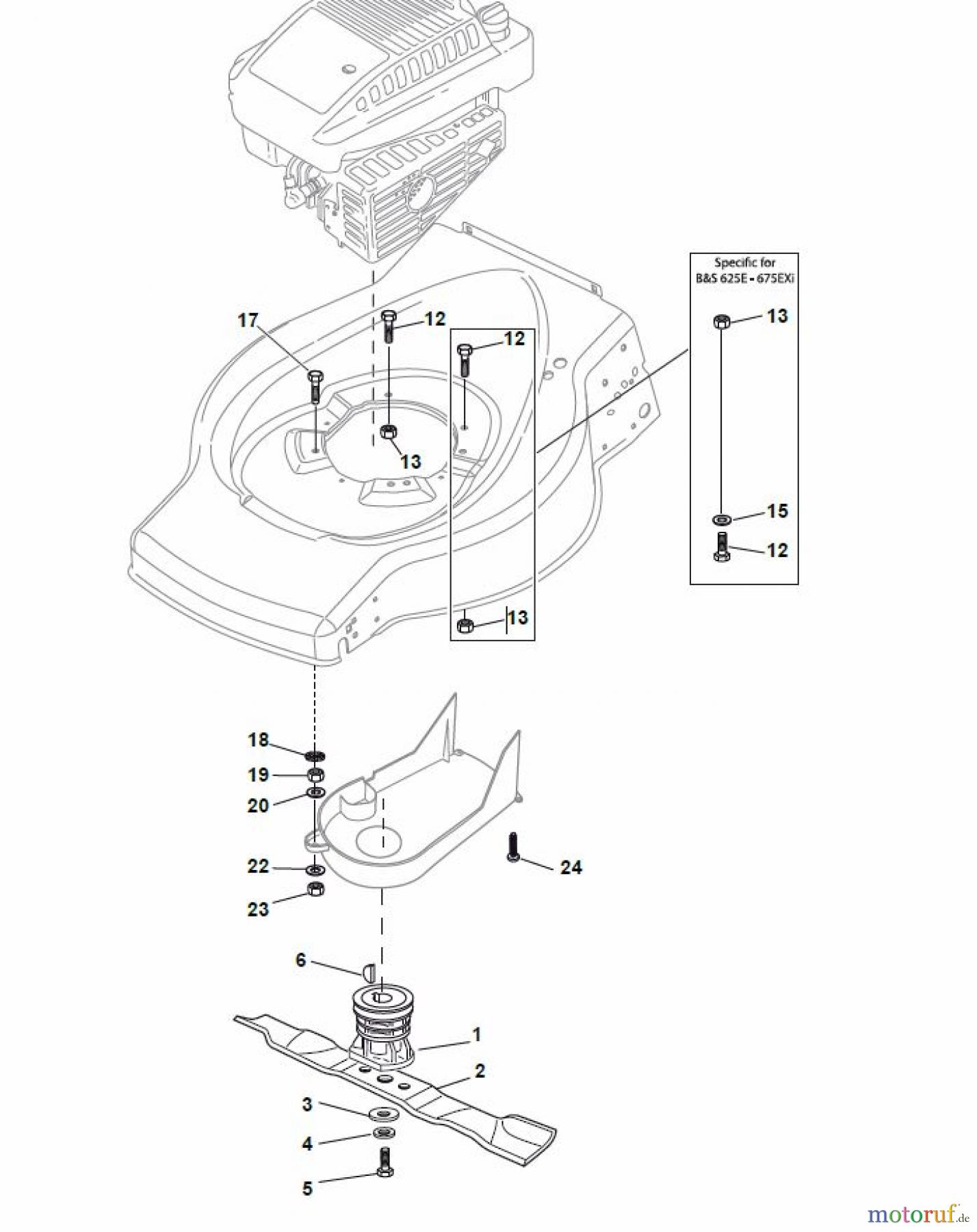 Global Garden Products GGP Rasenmäher Baujahr 2017 Benzin Mit Antrieb 2017 ES 534 TR Blade and Hub