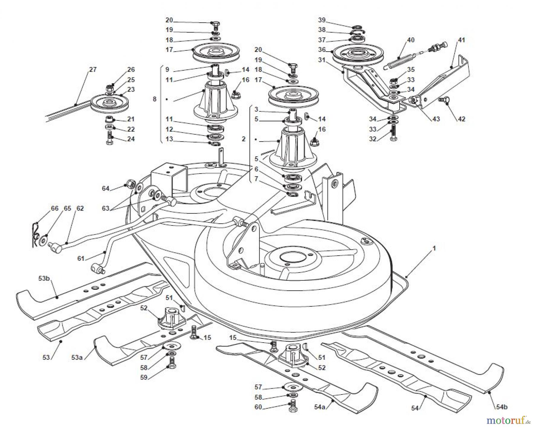 Global Garden Products GGP Aufsitzmäher Sammler Collecting 92cm 2017 NJS 92 Hydro Cutting Plate