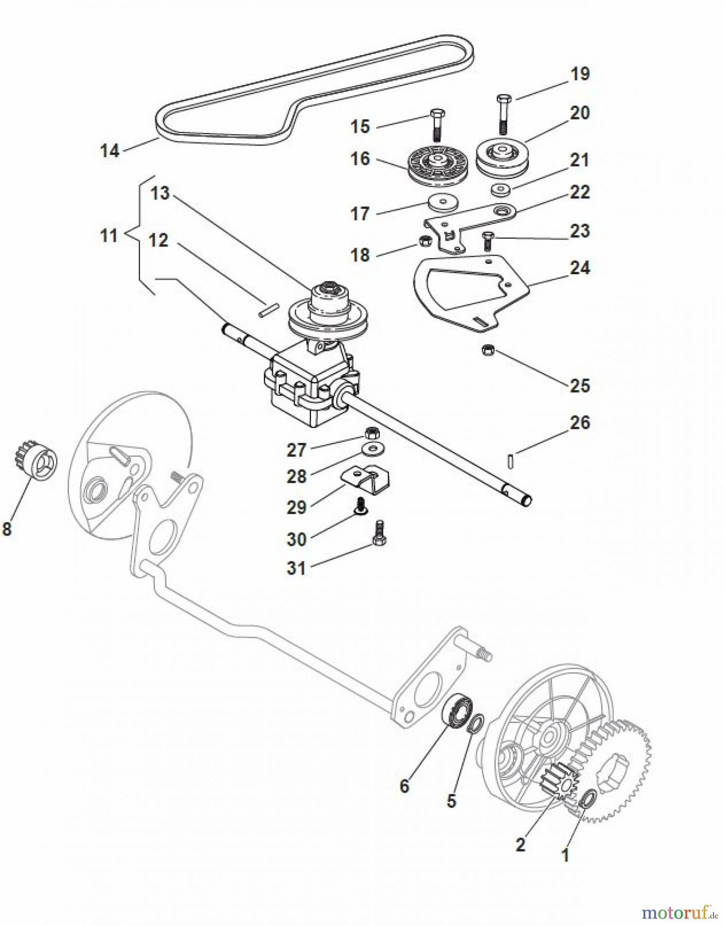 Global Garden Products GGP Rasenmäher Baujahr 2017 Benzin Mit Antrieb 2017 MCS 504 TR 4S Transmission - Specific for STAR wheels