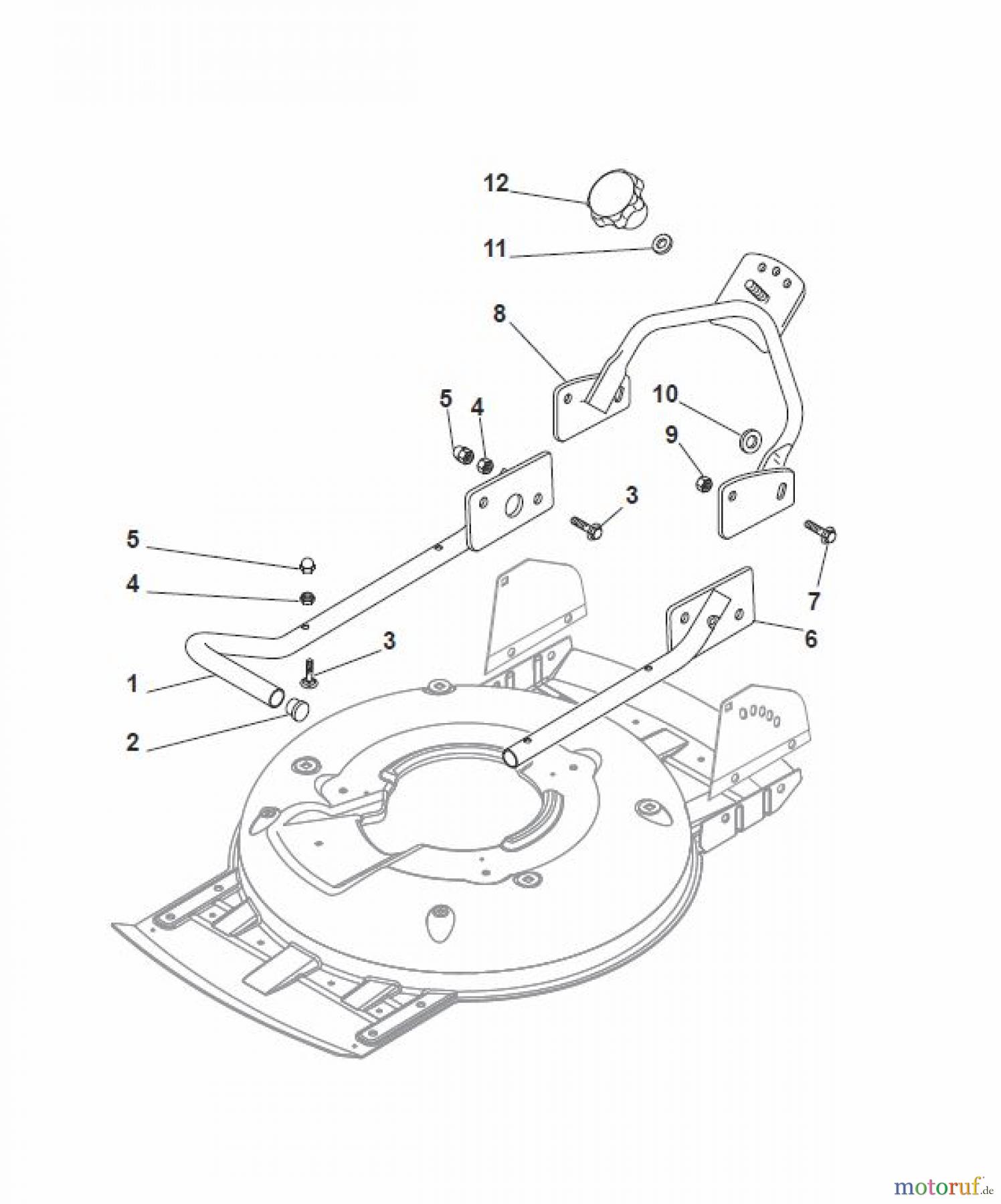  Global Garden Products GGP Rasenmäher Baujahr 2017 Benzin Mit Antrieb 2017 MCS 504 TR Handle, Lower Part