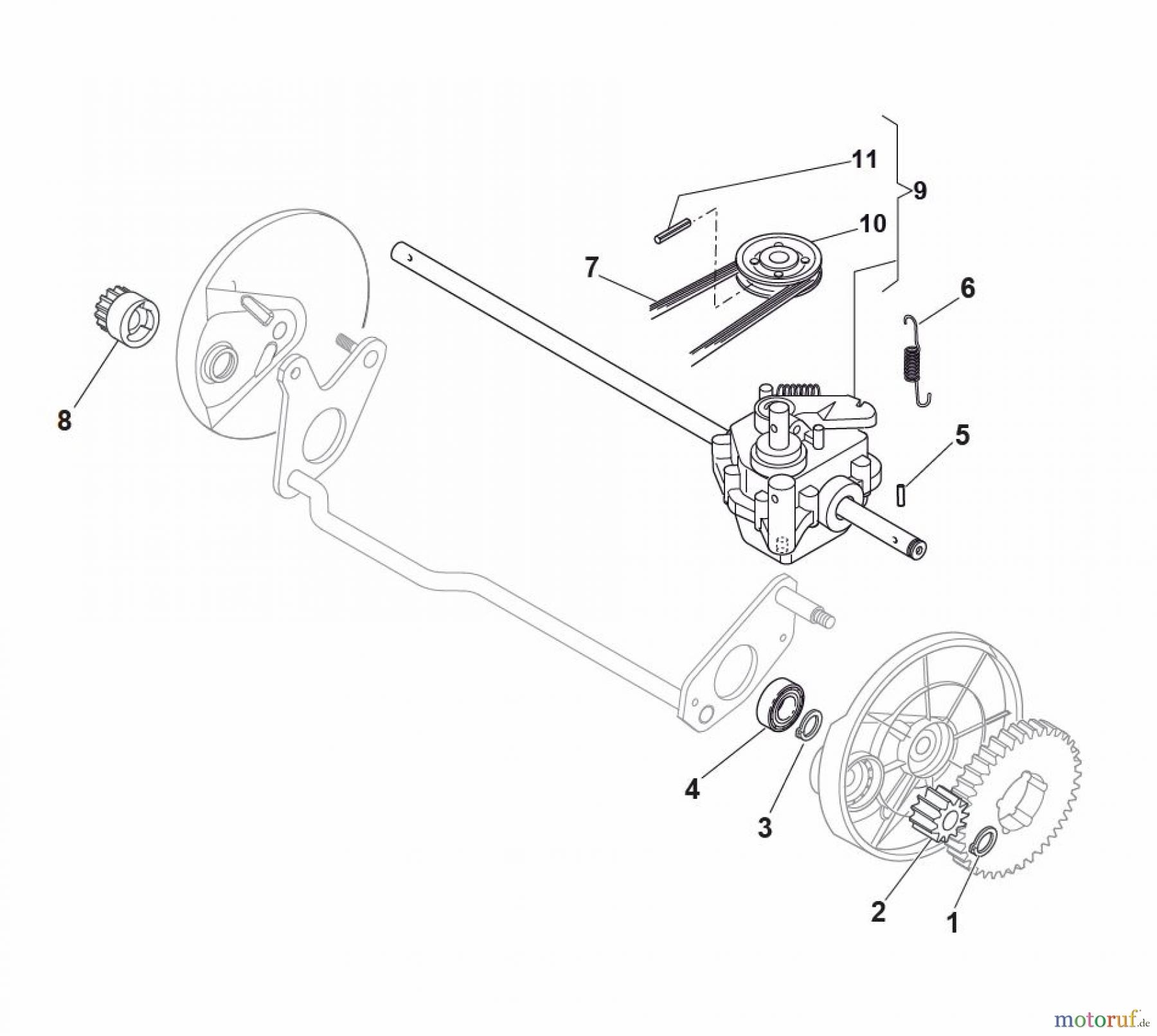 Global Garden Products GGP Rasenmäher Baujahr 2017 Benzin Mit Antrieb 2017 MCS 504 TR Transmission - Specific for STAR wheels