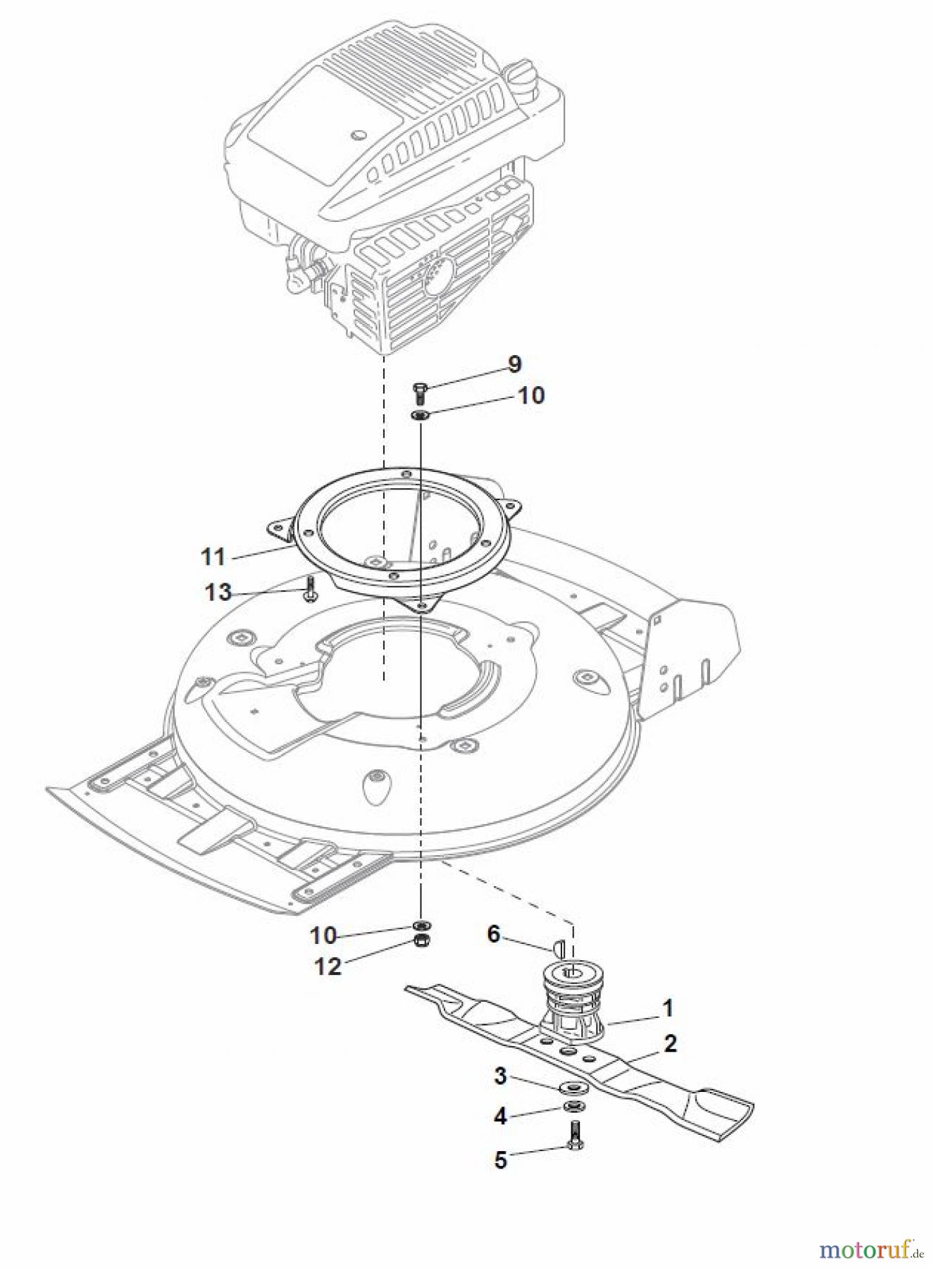 Global Garden Products GGP Rasenmäher Baujahr 2017 Benzin Mit Antrieb 2017 MCS 504 TR Blade - with Standard Flange