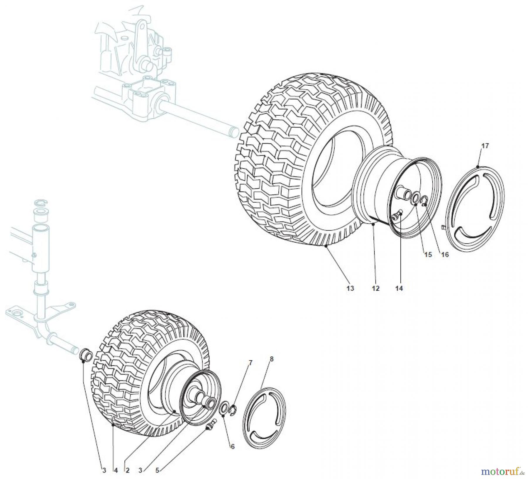 Global Garden Products GGP Aufsitzmäher Sammler Collecting 92cm 2017 NJS 92 Wheels