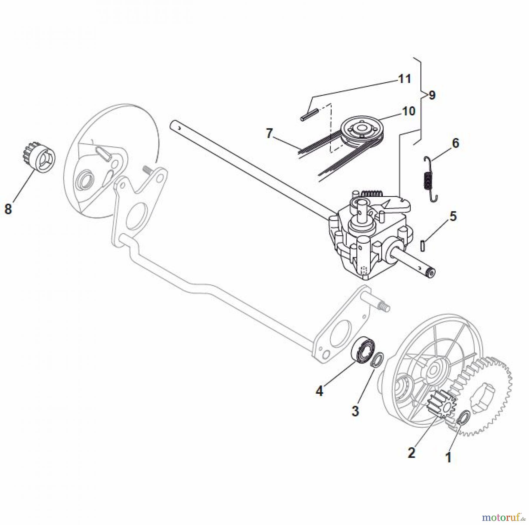 Global Garden Products GGP Rasenmäher Baujahr 2017 Benzin Mit Antrieb 2017 MCS 504 TR/E Transmission - Specific for STAR wheels