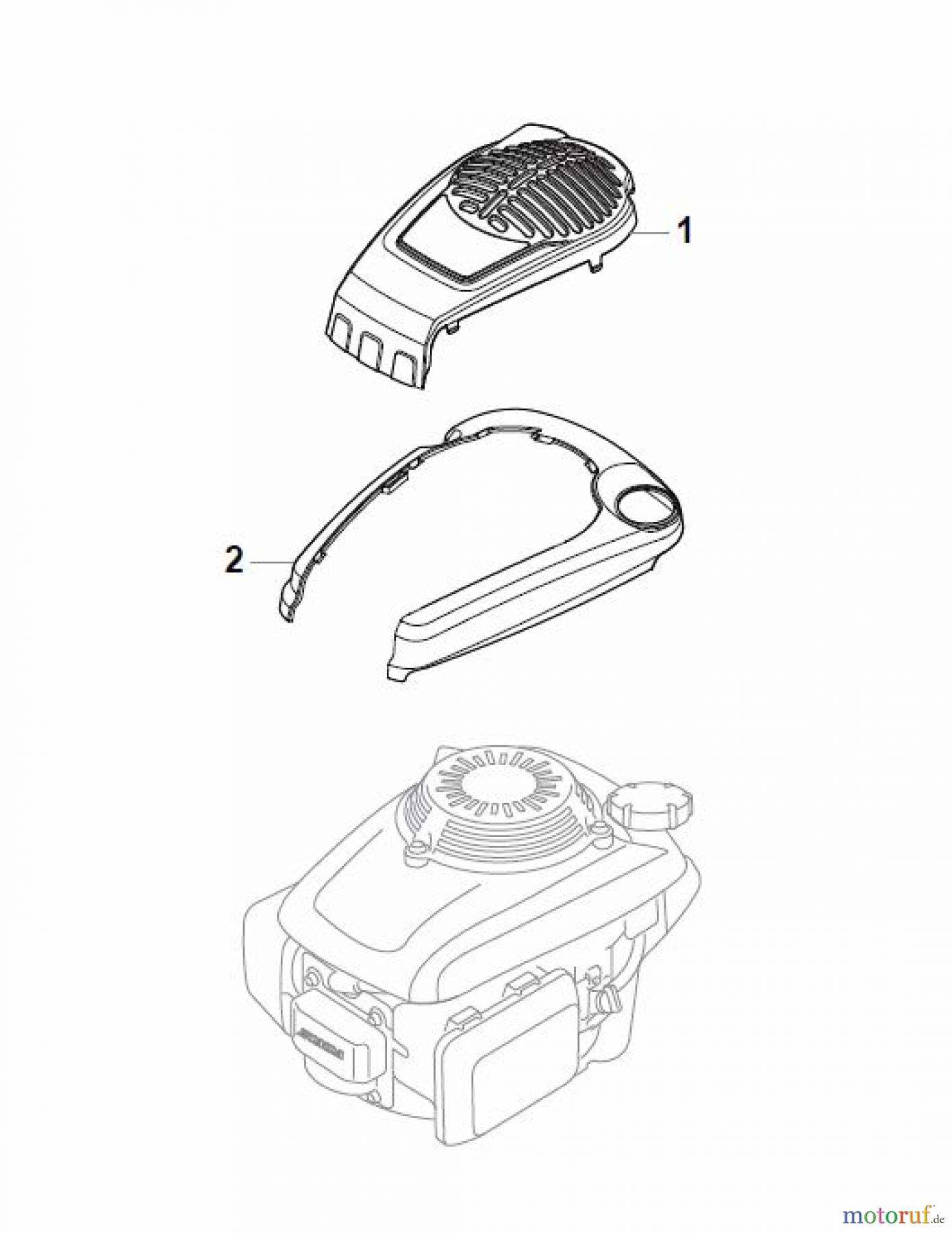 Global Garden Products GGP Rasenmäher Baujahr 2017 Benzin Mit Antrieb 2017 MP1 504 SVQ Honda Engine Cover