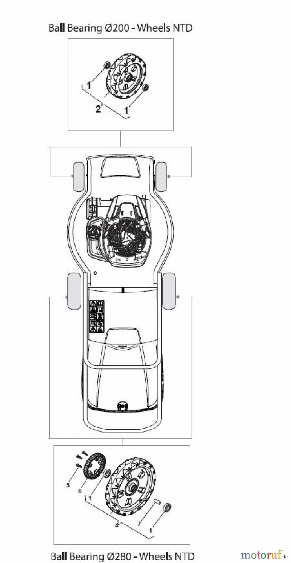 Global Garden Products GGP Rasenmäher Baujahr 2017 Benzin Mit Antrieb 2017 MP1 504 WSQ Wheels and Hub Caps