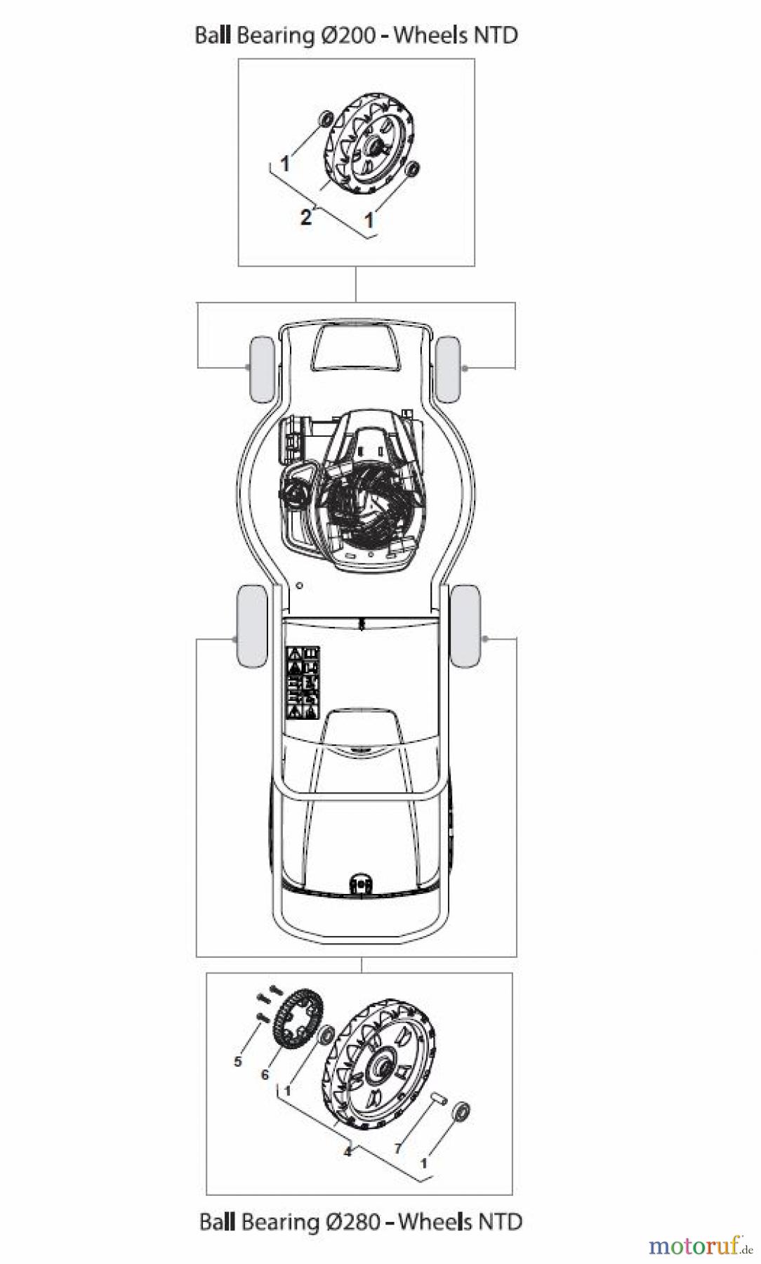  Global Garden Products GGP Rasenmäher Baujahr 2017 Benzin Mit Antrieb 2017 MP1 504 WSVE Wheels and Hub Caps