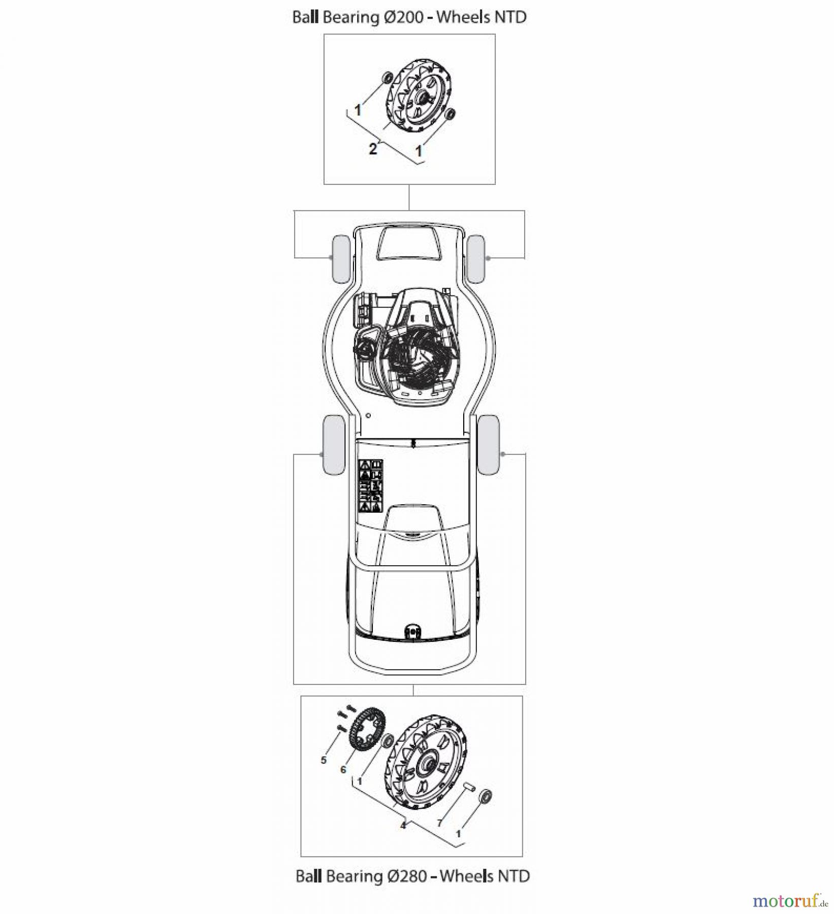  Global Garden Products GGP Rasenmäher Baujahr 2017 Benzin Mit Antrieb 2017 MP1 554 WSE Wheels and Hub Caps