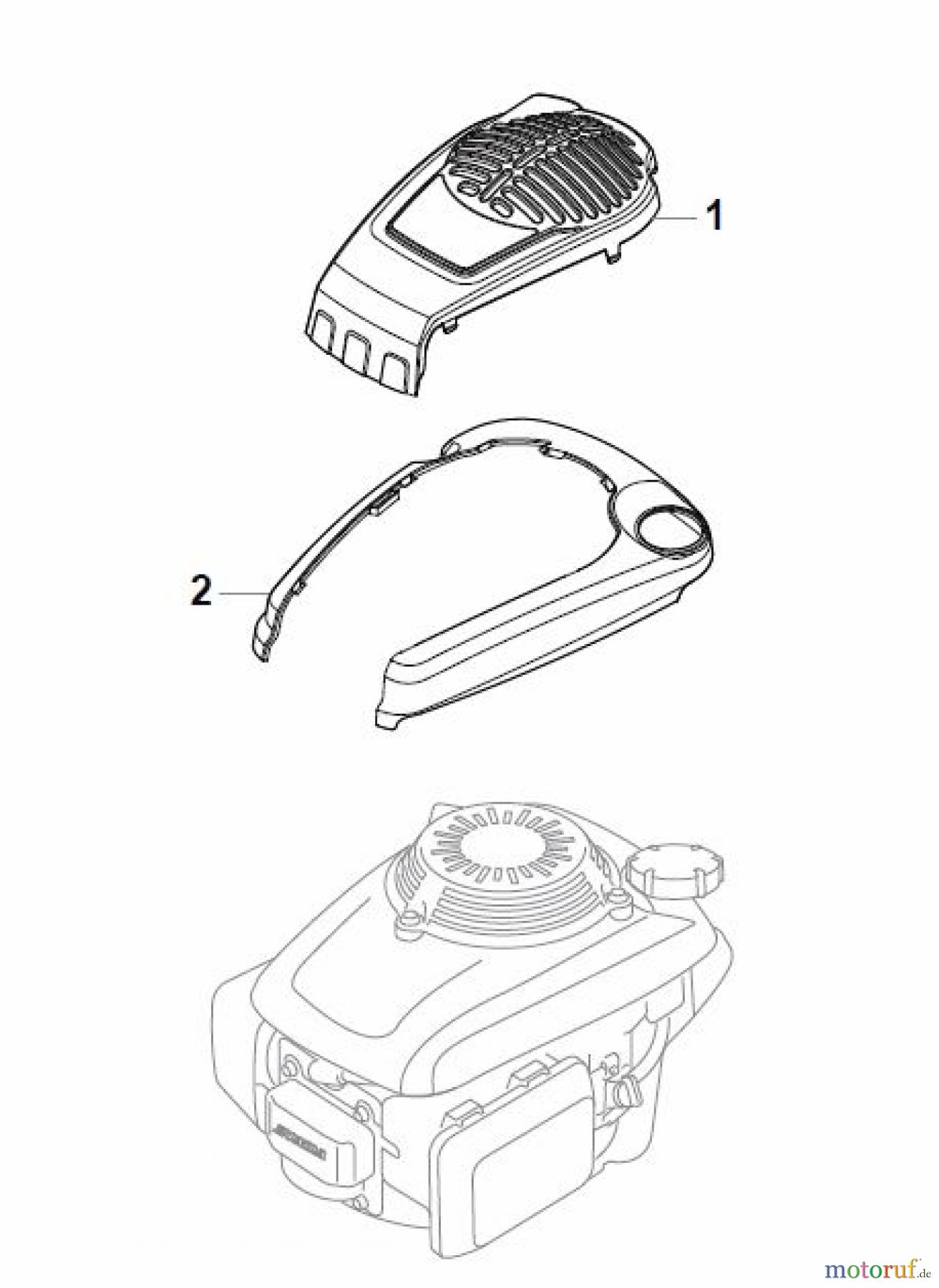 Global Garden Products GGP Rasenmäher Baujahr 2017 Benzin Mit Antrieb 2017 MP1 554 WSQE Honda Engine Cover