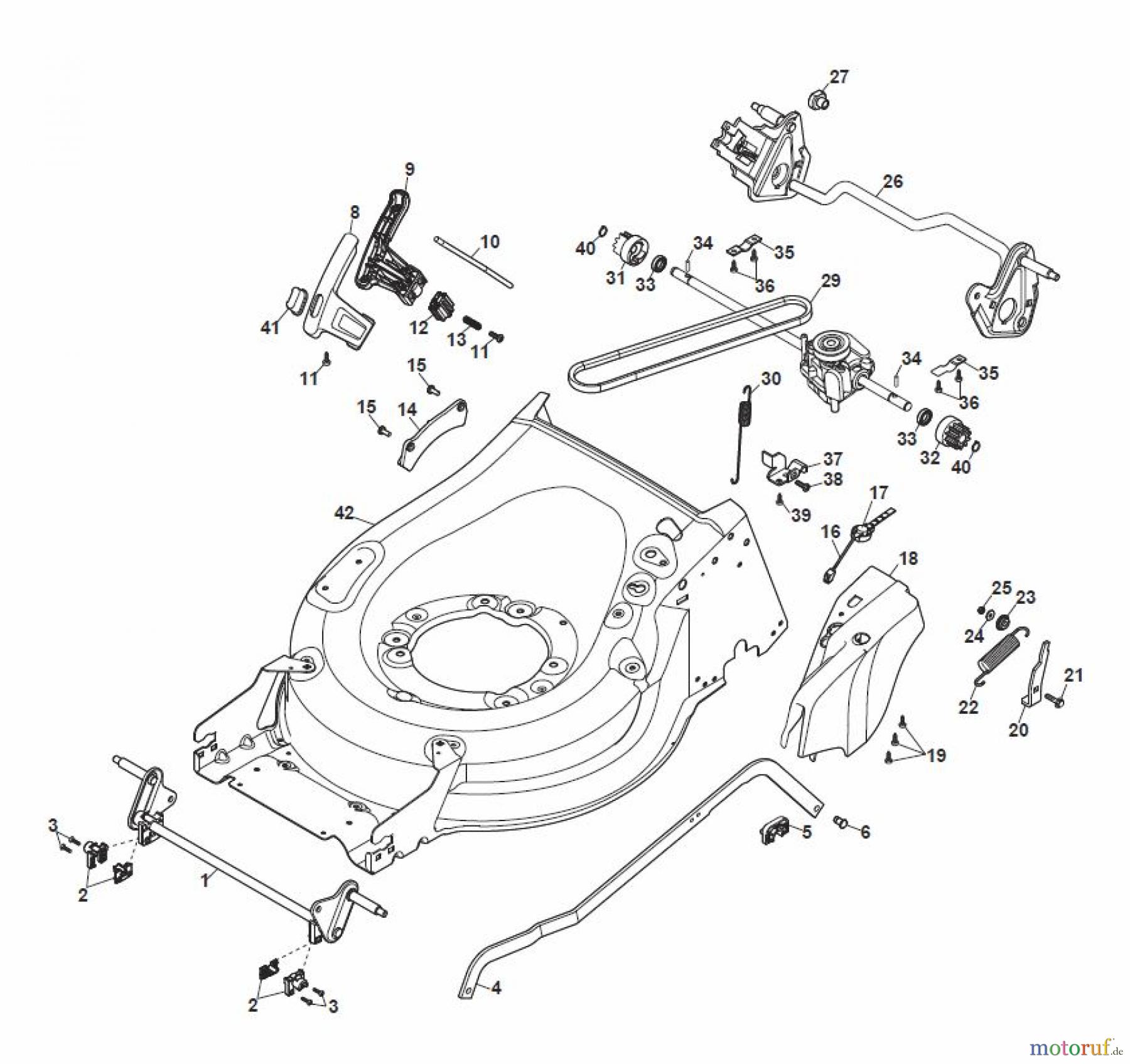  Global Garden Products GGP Rasenmäher Baujahr 2017 Benzin Mit Antrieb 2017 MP2 504 S Deck And Height Adjusting