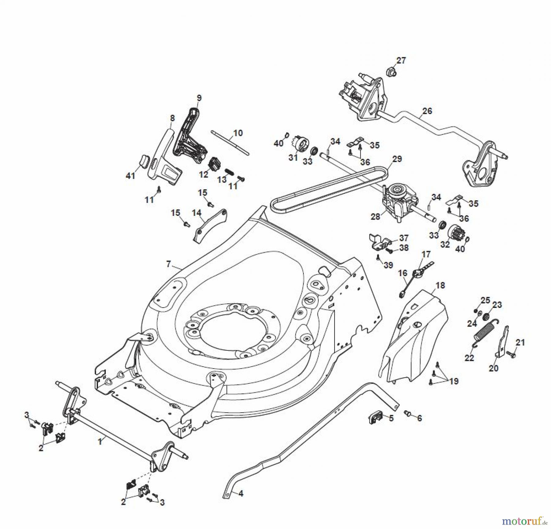 Global Garden Products GGP Rasenmäher Baujahr 2017 Benzin Mit Antrieb 2017 MP2 554 SV Deck And Height Adjusting
