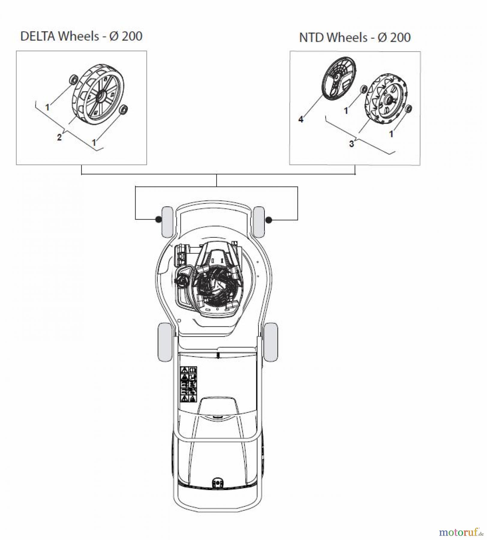 Global Garden Products GGP Rasenmäher Baujahr 2017 Benzin Mit Antrieb 2017 MP2 554 SV-R (Roller) Wheels