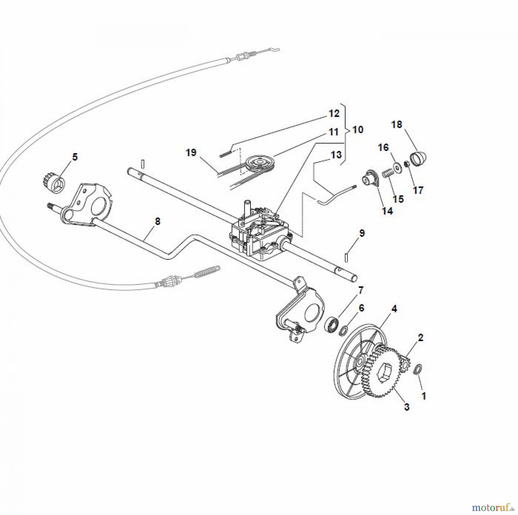 Global Garden Products GGP Rasenmäher Baujahr 2017 Benzin Mit Antrieb 2017 NP 534 TR/E 3S Transmission