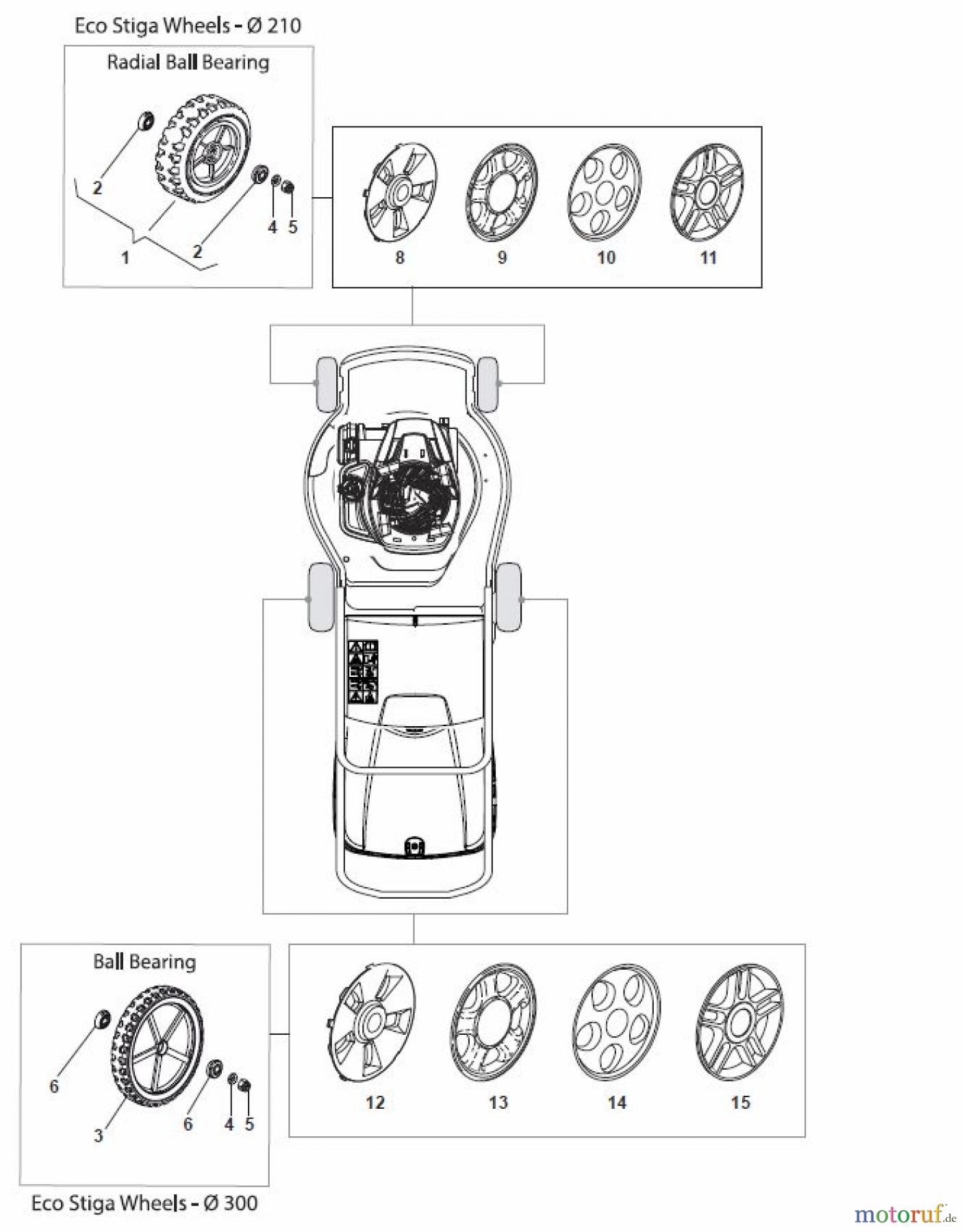  Global Garden Products GGP Rasenmäher Baujahr 2017 Benzin Mit Antrieb 2017 NP 534 W TR/E Wheel and Hub Cap
