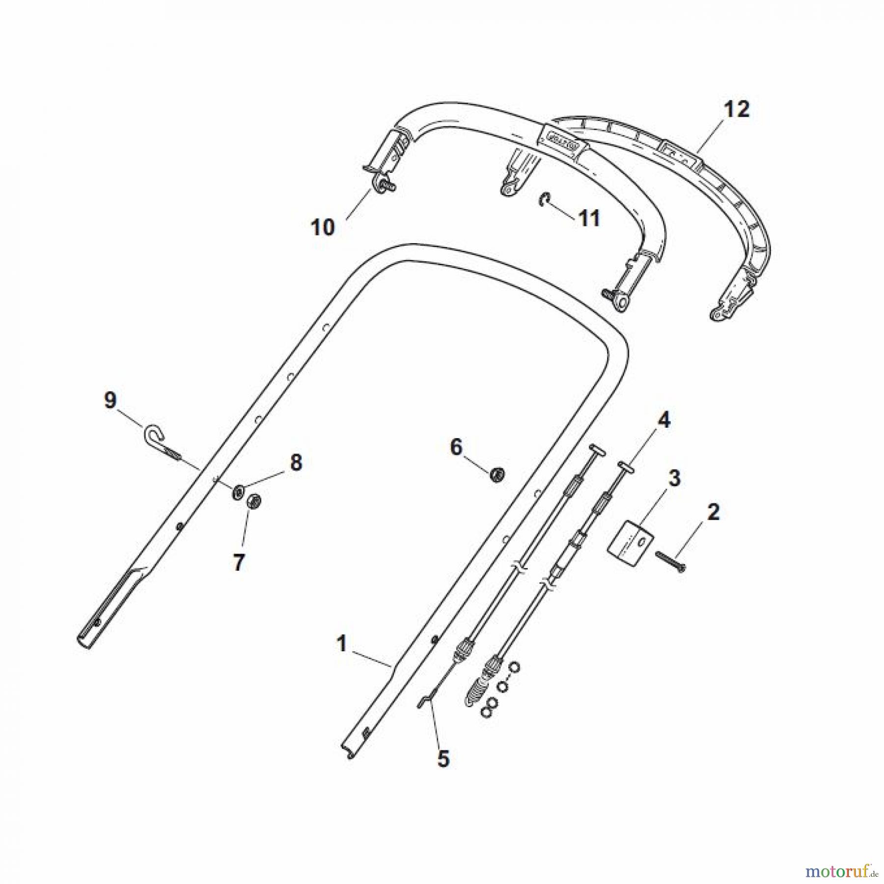 Global Garden Products GGP Rasenmäher Baujahr 2017 Benzin Mit Antrieb 2017 NT 484 TR/E 4S - TRQ/E 4S Handle, Upper Part