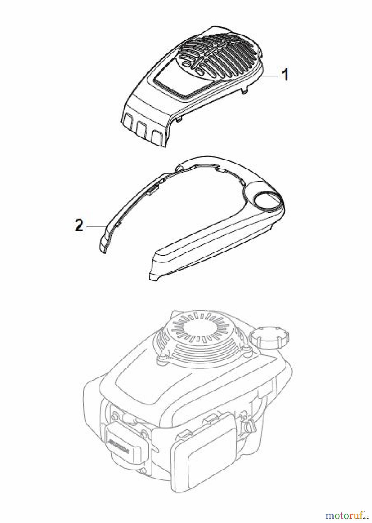 Global Garden Products GGP Rasenmäher Baujahr 2017 Benzin Mit Antrieb 2017 NT 484 W TR - 484 W TRQ Honda Engine Cover