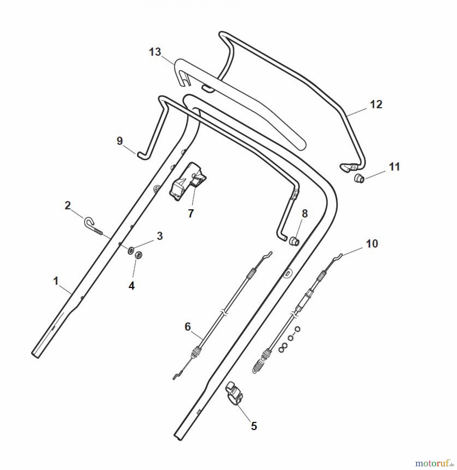  Global Garden Products GGP Rasenmäher Baujahr 2017 Benzin Mit Antrieb 2017 NT 534 TR 4S - TRQ 4S Handle, Upper Part - LUX